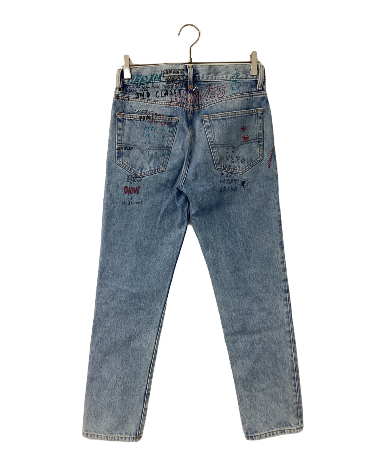 中古・古着通販】DIESEL (ディーゼル) ペイント加工デニムスリム 