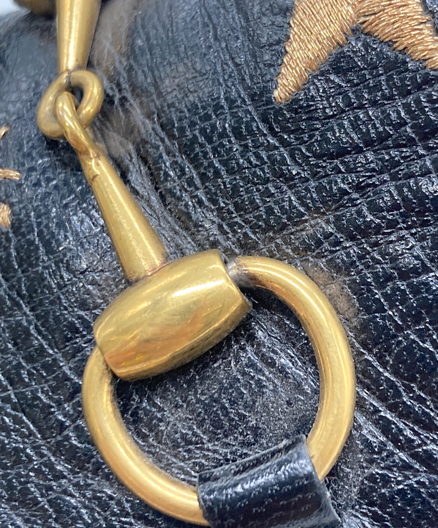 中古・古着通販】GUCCI (グッチ) ビー刺繍ホースビットローファー