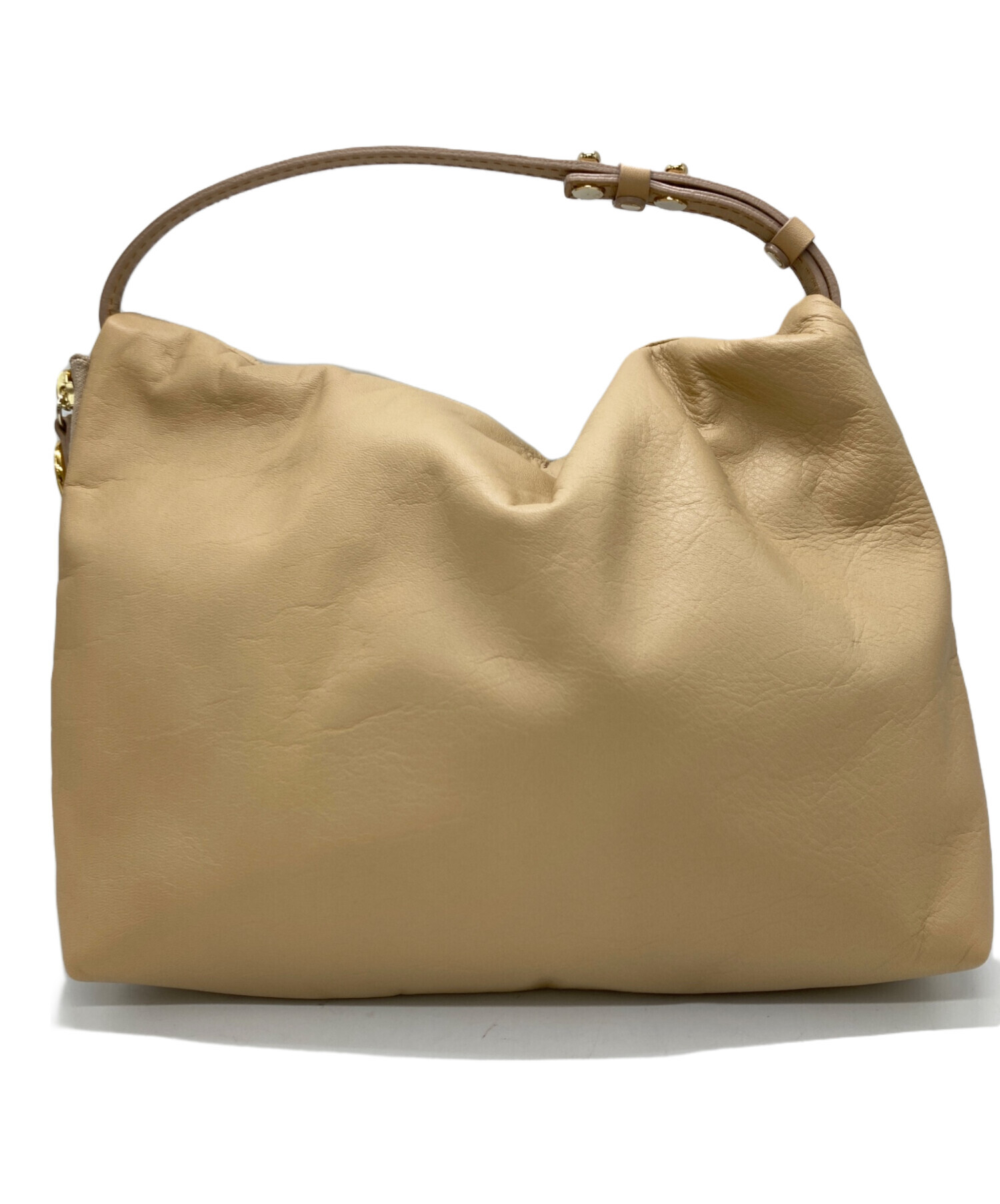 レザーワンハンドルバッグ　gemail russet ベージュ russet（ラシット）の「《gem_by russet》レザーワンハンドル