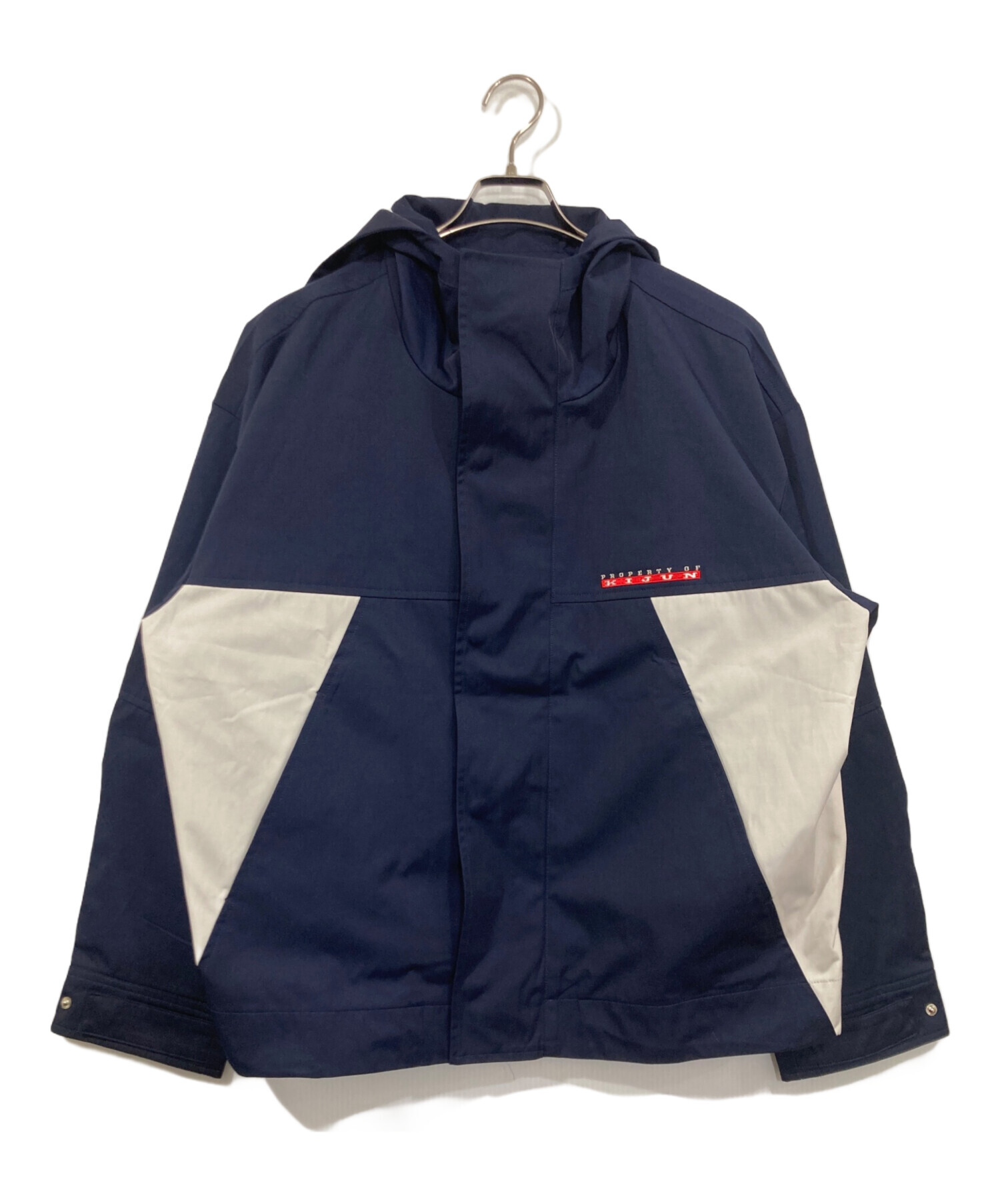 中古・古着通販】Kijun (キジュン) LOGO SHELL JACKET ネイビー サイズ 