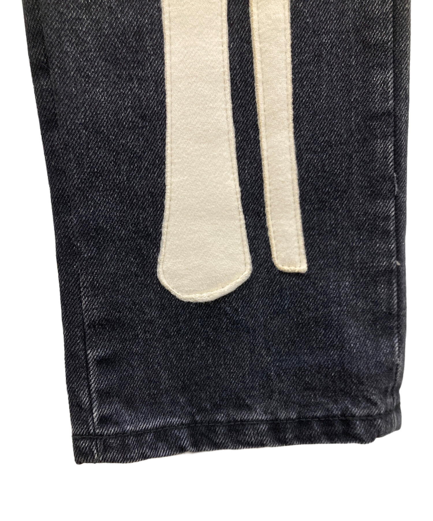 中古・古着通販】mnml (ミニマル) スカルボーンデニムパンツ ブラック