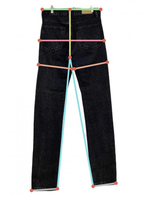 mnml スカルデニムジーンズ 30 中古・古着通販】mnml (ミニマル) スカルボーンデニムパンツ ブラック
