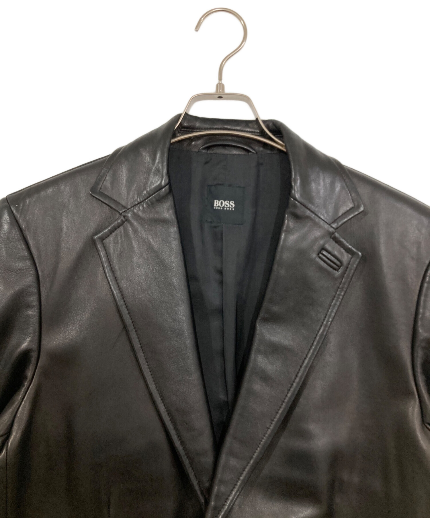 中古・古着通販】BOSS HUGO BOSS (ボス ヒューゴボス) ラムレザー 