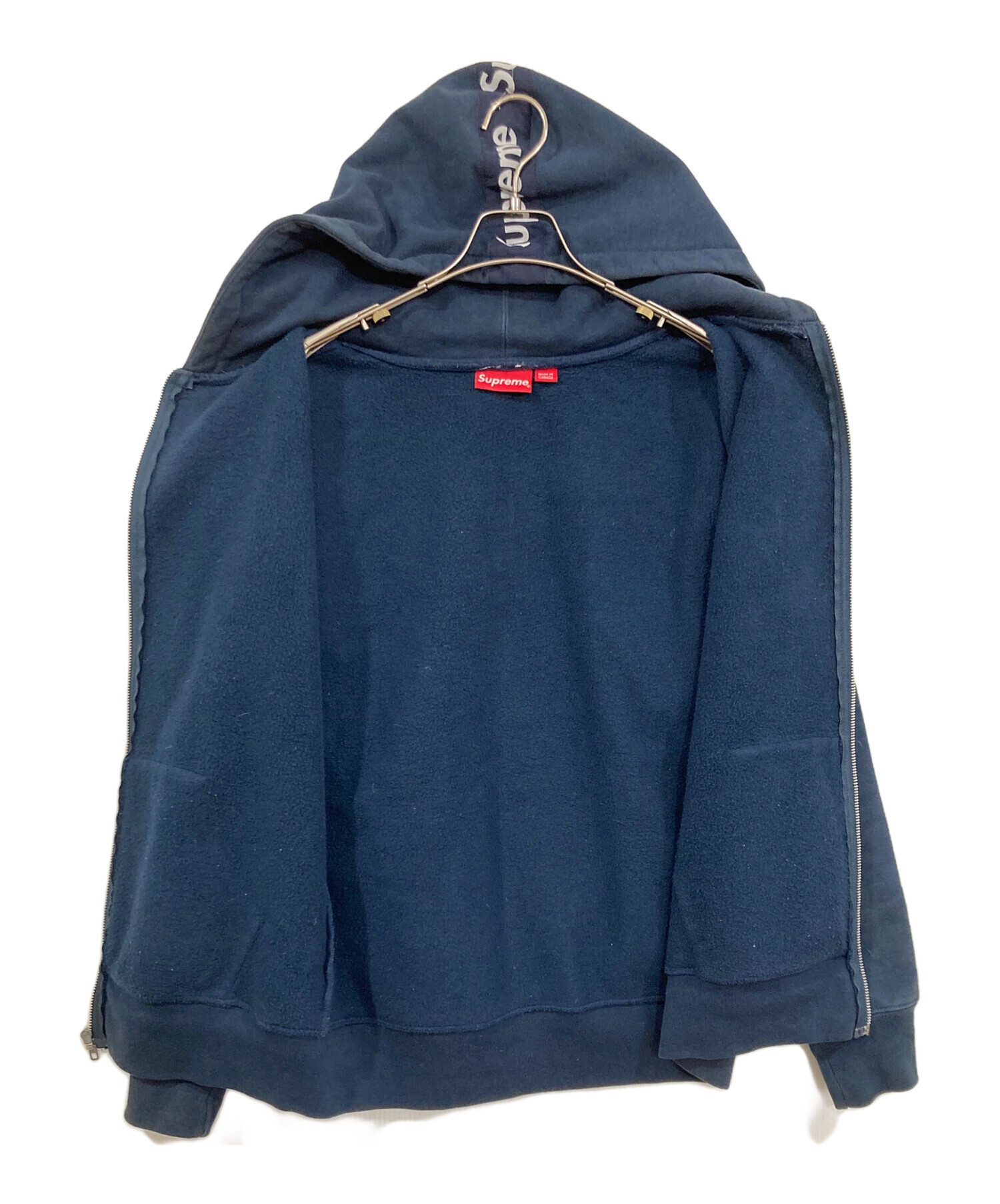 中古・古着通販】SUPREME (シュプリーム) tape logo zip up hoodie 