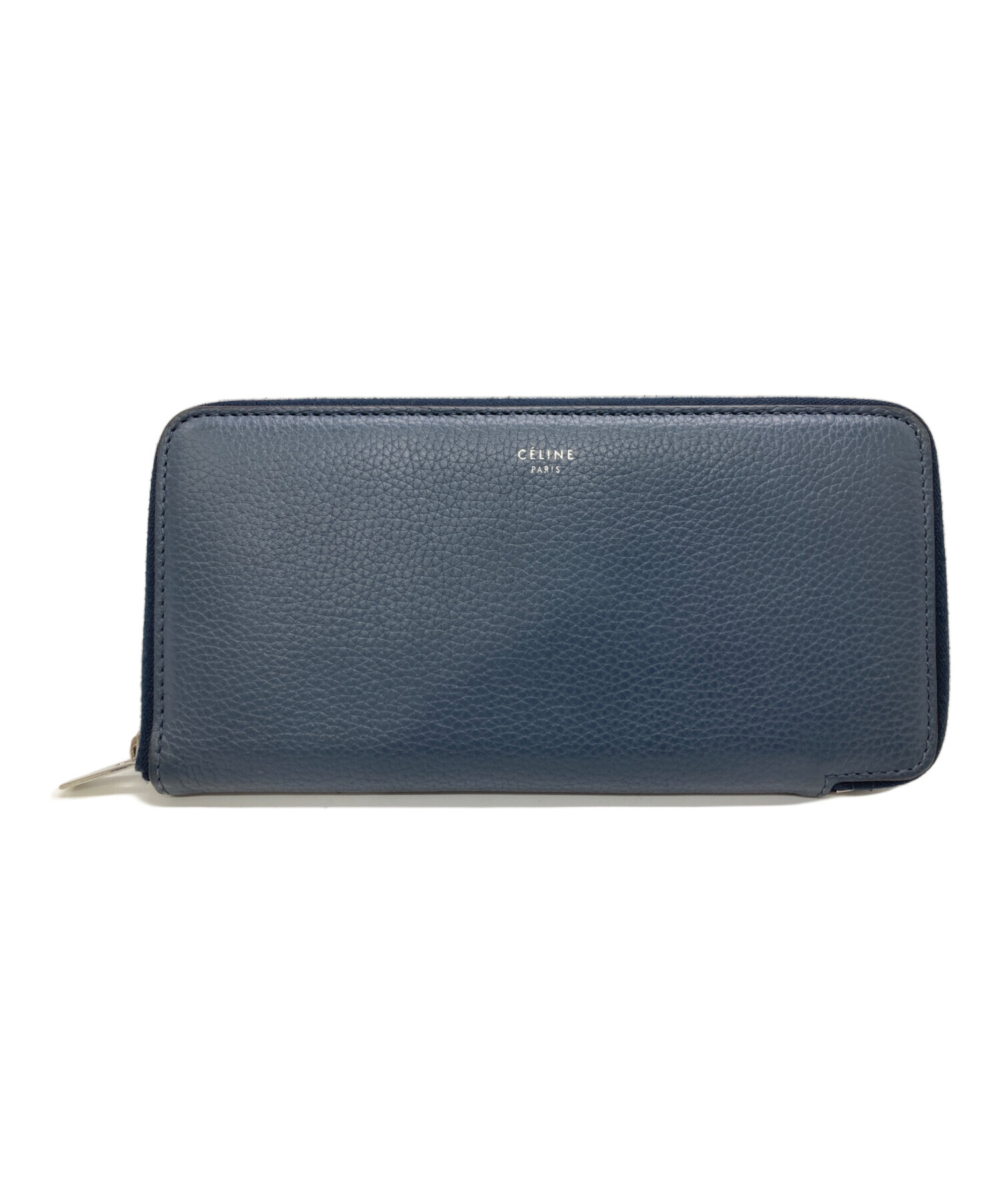 中古・古着通販】CELINE (セリーヌ) ラウンドジップ長財布 ネイビー