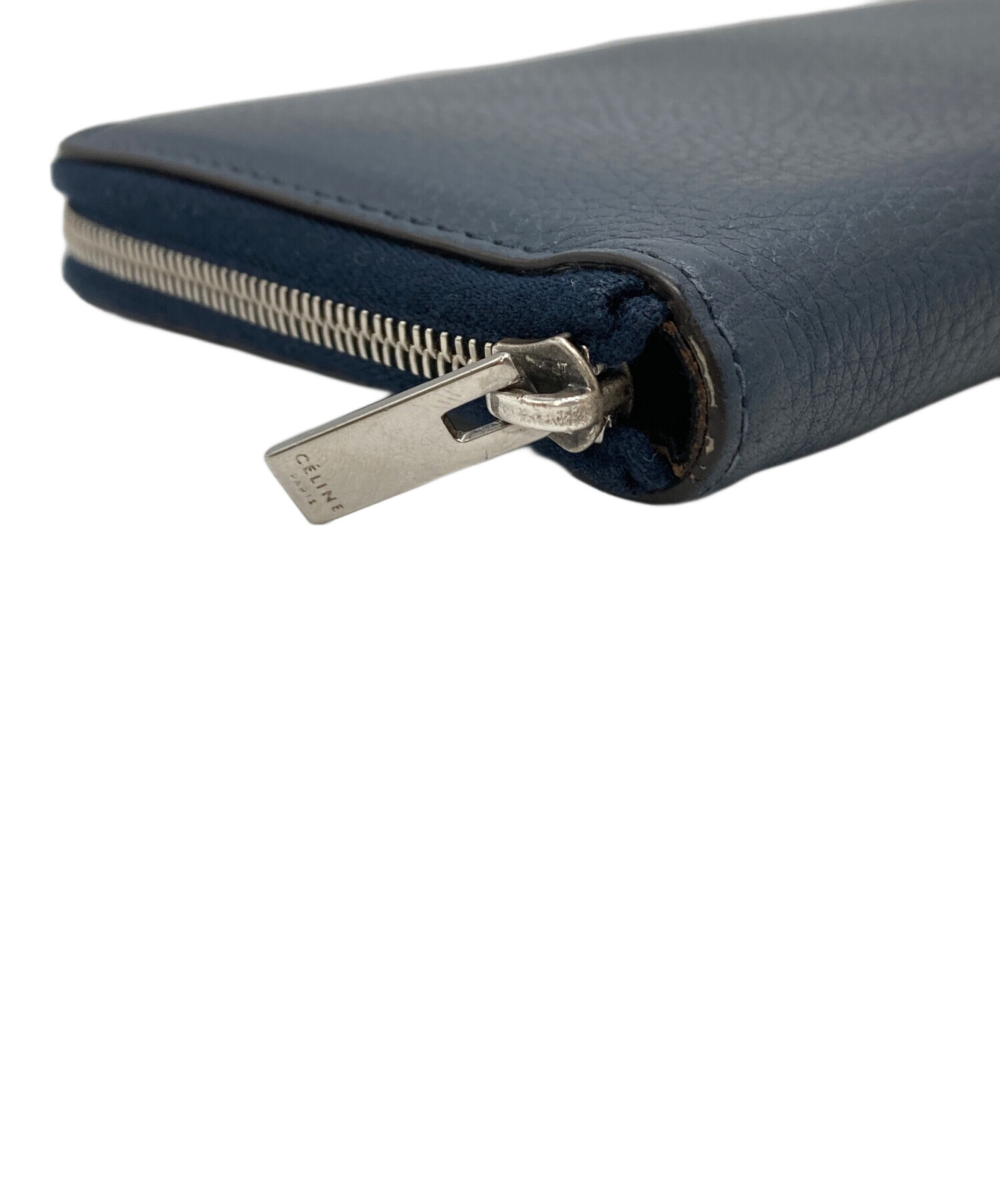 中古・古着通販】CELINE (セリーヌ) ラウンドジップ長財布 ネイビー