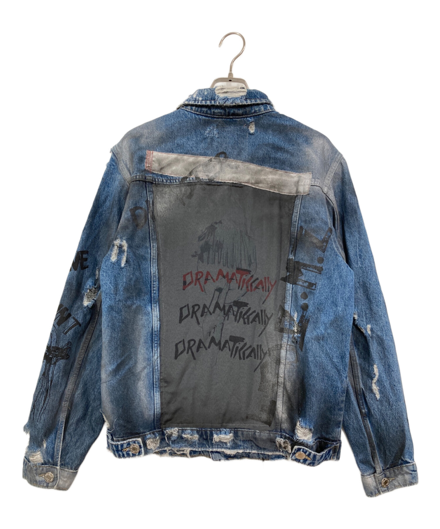 ZARA ダメージデニムジャケット XL A 中古・古着通販】ZARA (ザラ) ダメージデニムジャケット インディゴ