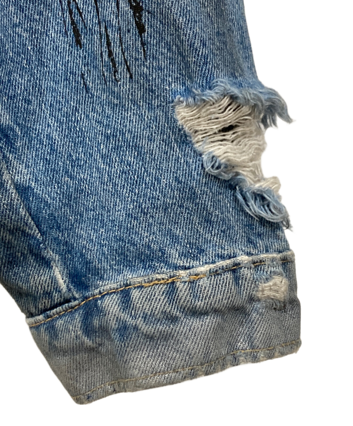 中古・古着通販】ZARA (ザラ) ダメージデニムジャケット インディゴ