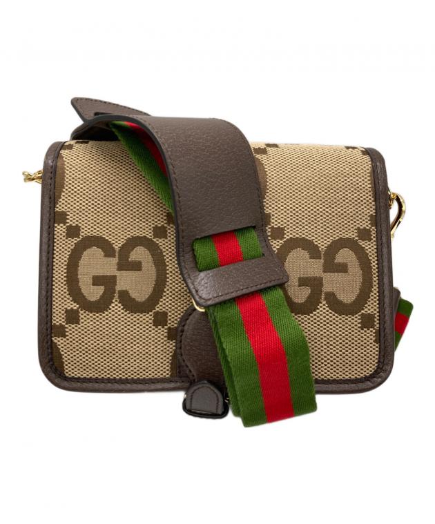 GUCCI グッチ ジャンボGG ショルダーバッグ GUCCI グッチ ジャンボGG ショルダーバッグ キャンバス イエロー