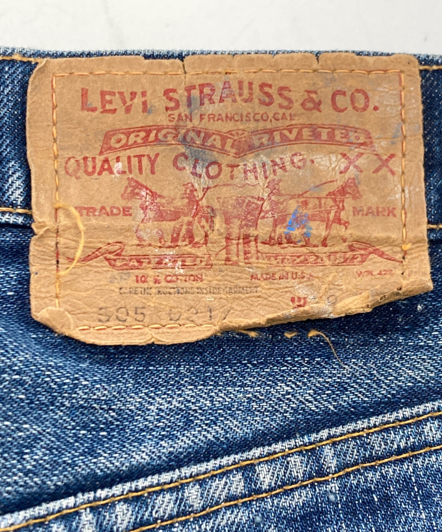 中古・古着通販】LEVI'S (リーバイス) 505 ビッグE耳付きデニムパンツ