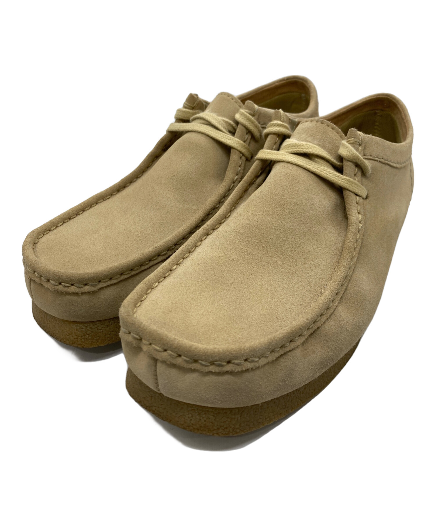 使用回数2回 CLARKS ベージュ ワラビー 28cm 中古・古着通販】CLARKS (クラークス) スウェードワラビーシューズ