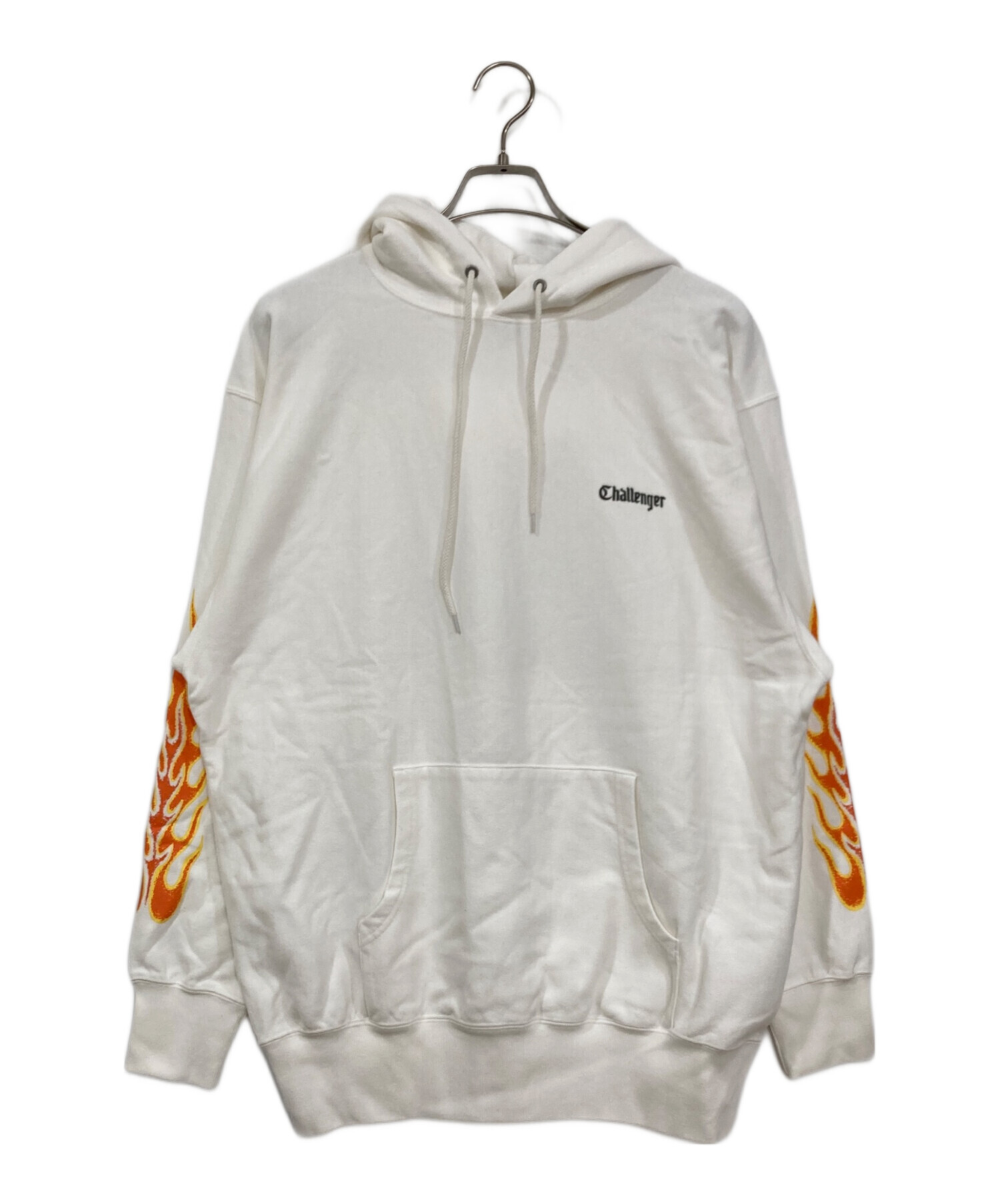 中古・古着通販】CHALLENGER (チャレンジャー) FLAMES HOODIE ホワイト 