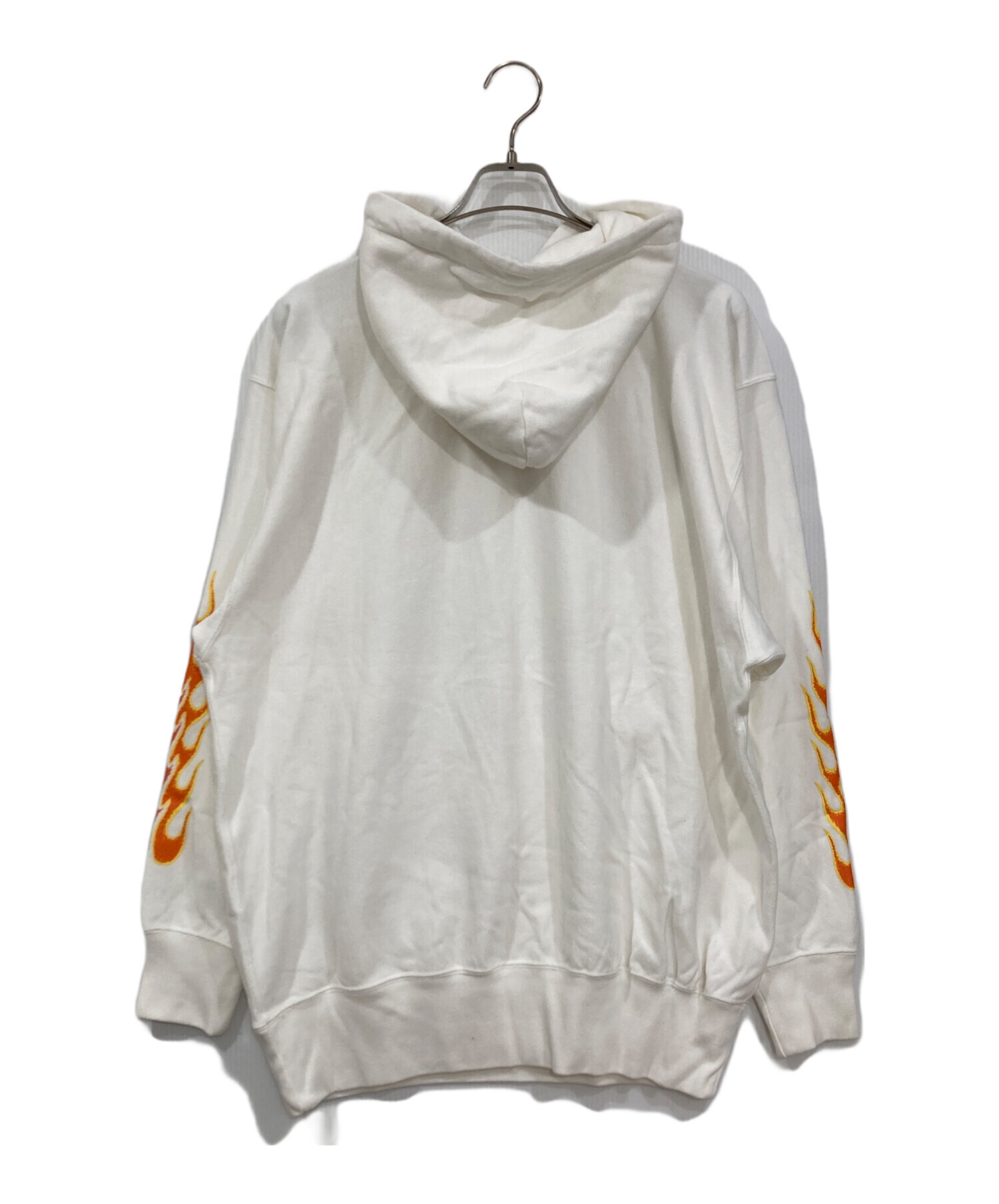 中古・古着通販】CHALLENGER (チャレンジャー) FLAMES HOODIE ホワイト 