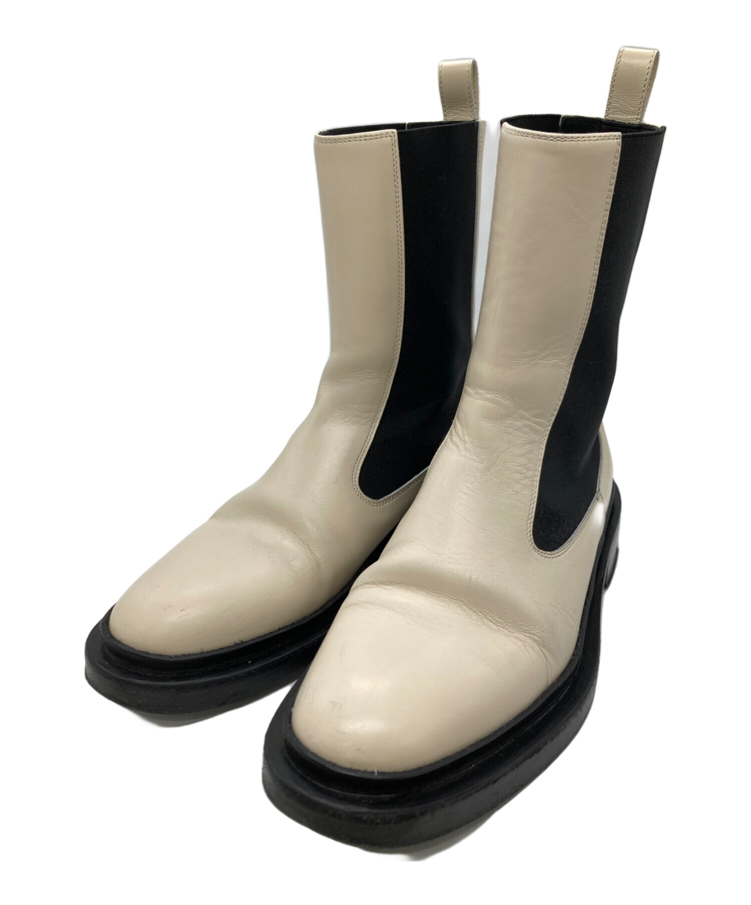 JIL SANDER ジルサンダー ヒール サイドゴアブーツ レザーブーツ JIL SANDER ジルサンダー ヒール サイドゴアブーツ レザーブ