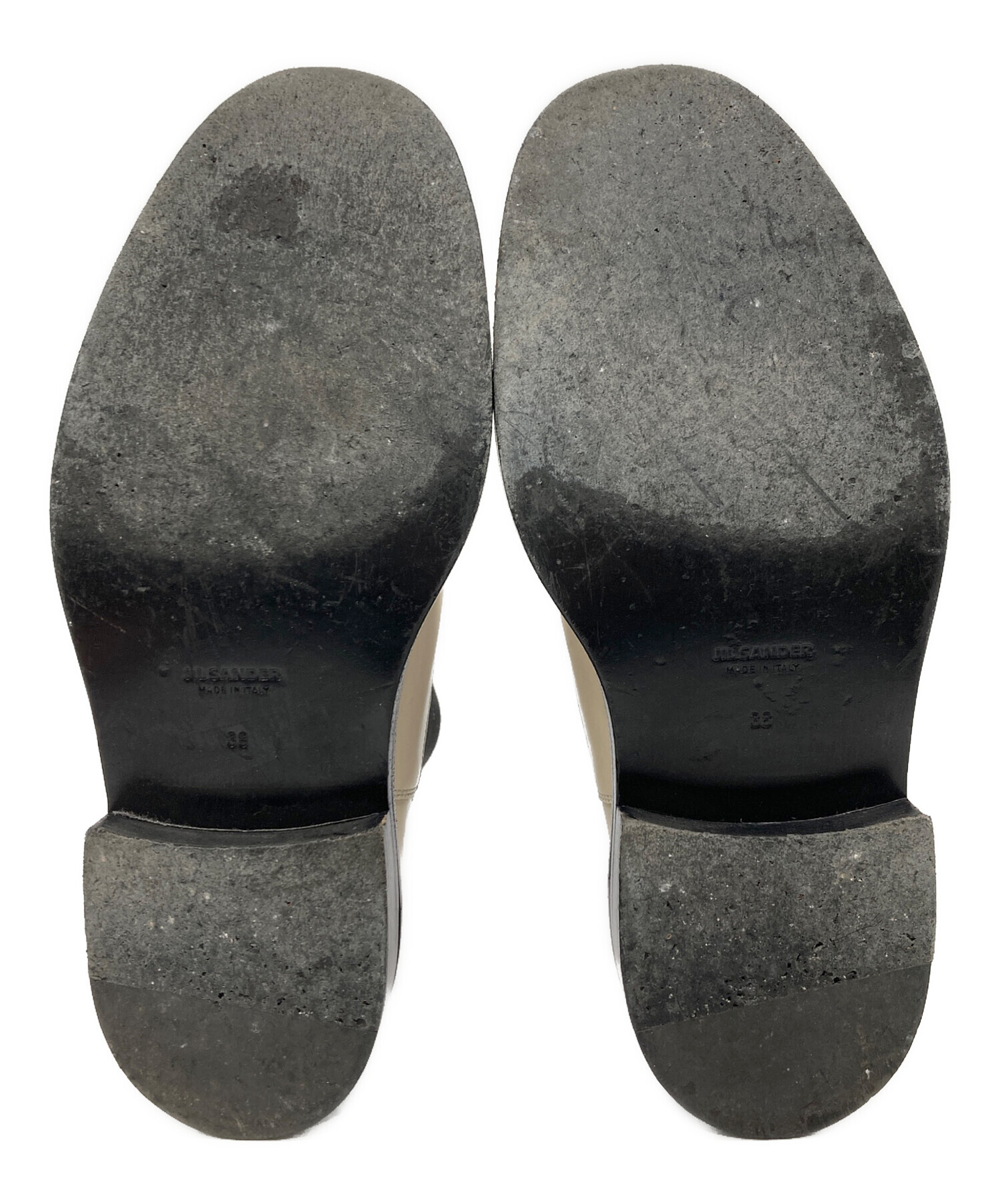 JIL SANDER ジルサンダー サイドゴアブーツ ベージュ 41 中古・古着通販】JIL SANDER (ジルサンダー) アンクルサイドゴアブーツ