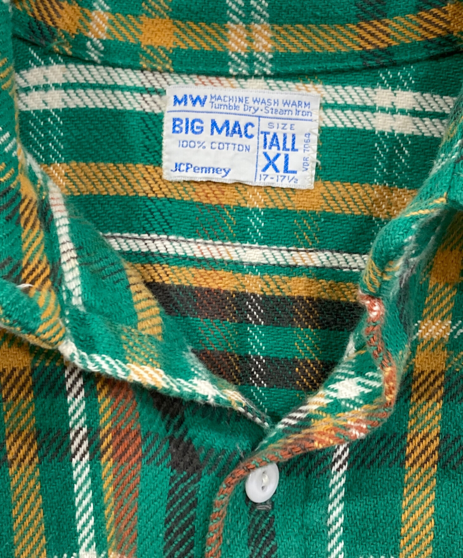中古・古着通販】BIG MAC (ビッグマック) ネルシャツ グリーン サイズ