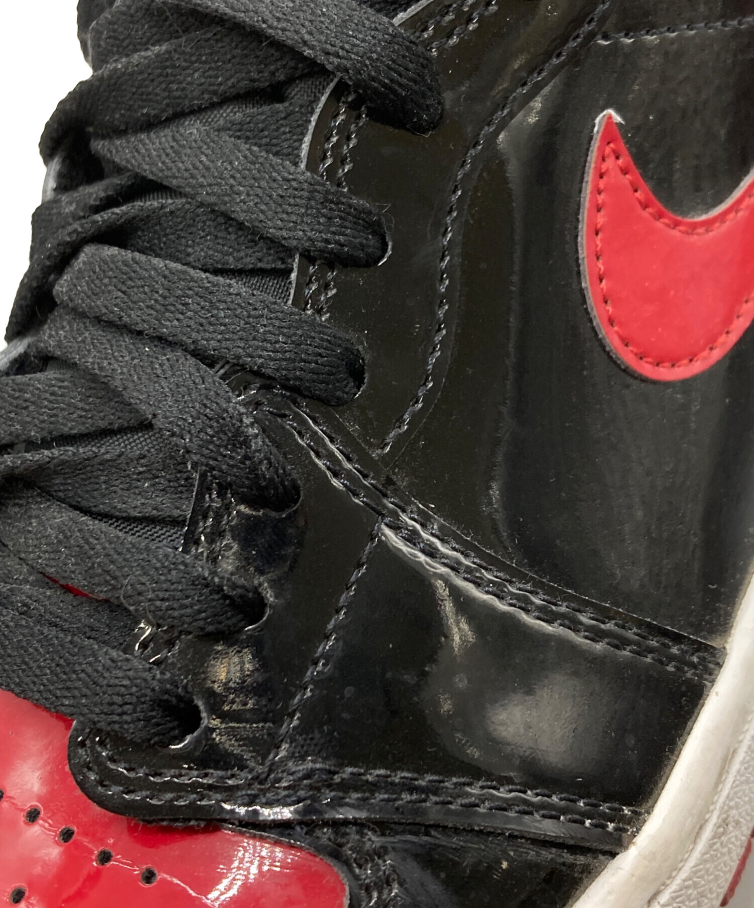 新品】26.5cm NIKE AIR JORDAN 1 Patent Bred パテント ブレッド SNKRS 