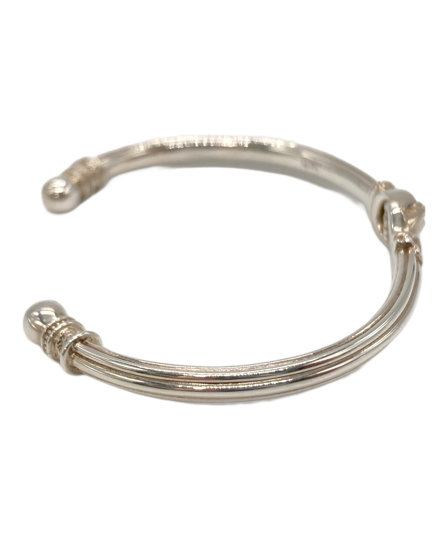 中古・古着通販】agete (アガット) シルバーバングル シルバー