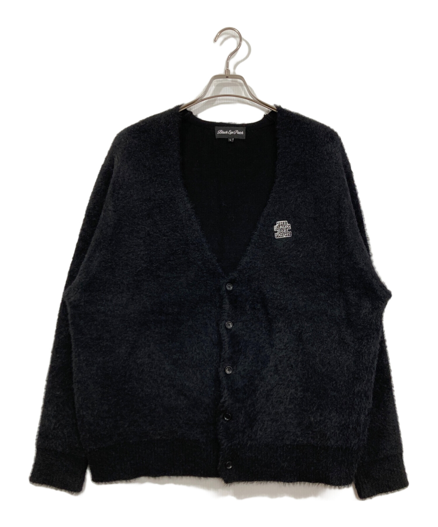 ブラックアイパッチ MOHAIR CARDIGAN BLACK XL 中古・古着通販】BlackEyePatch (ブラックアイパッチ) OG LABEL