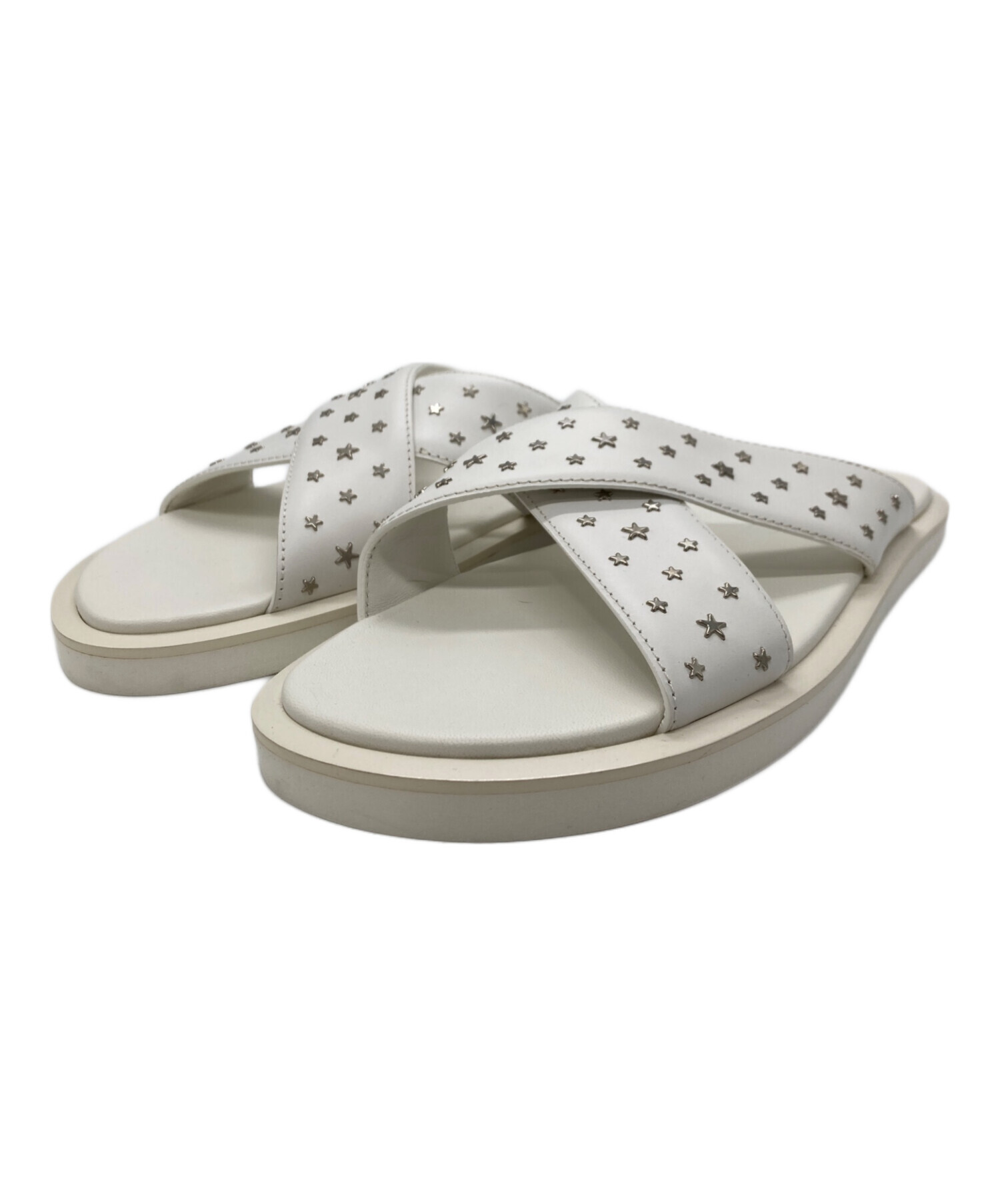 中古・古着通販】JIMMY CHOO (ジミーチュウ) クロスストラップスタッズ