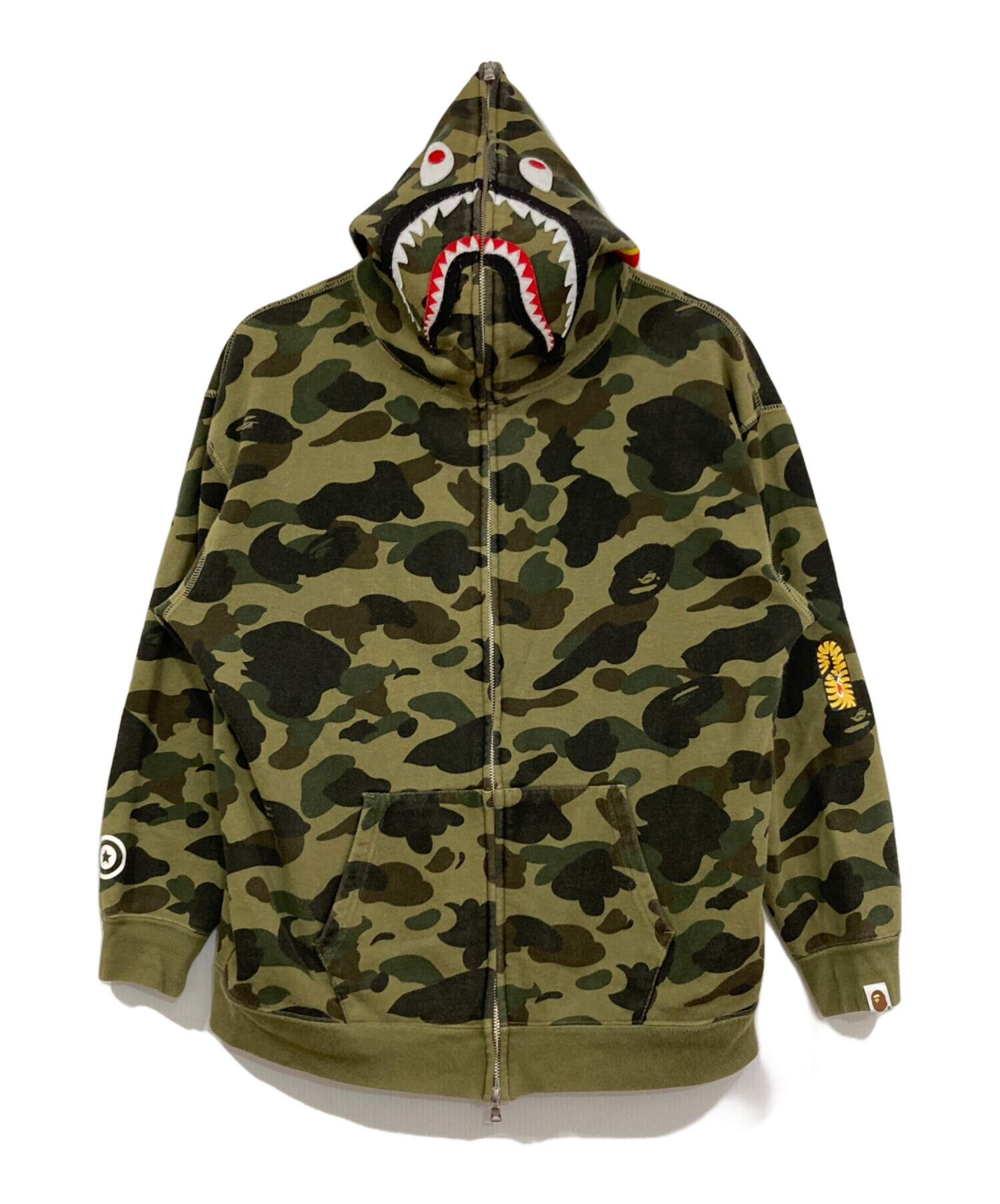 APE シャークパーカー M 5 A BATHING APE（アベイシングエイプ）の「MULTI COLOR PATCHWORK