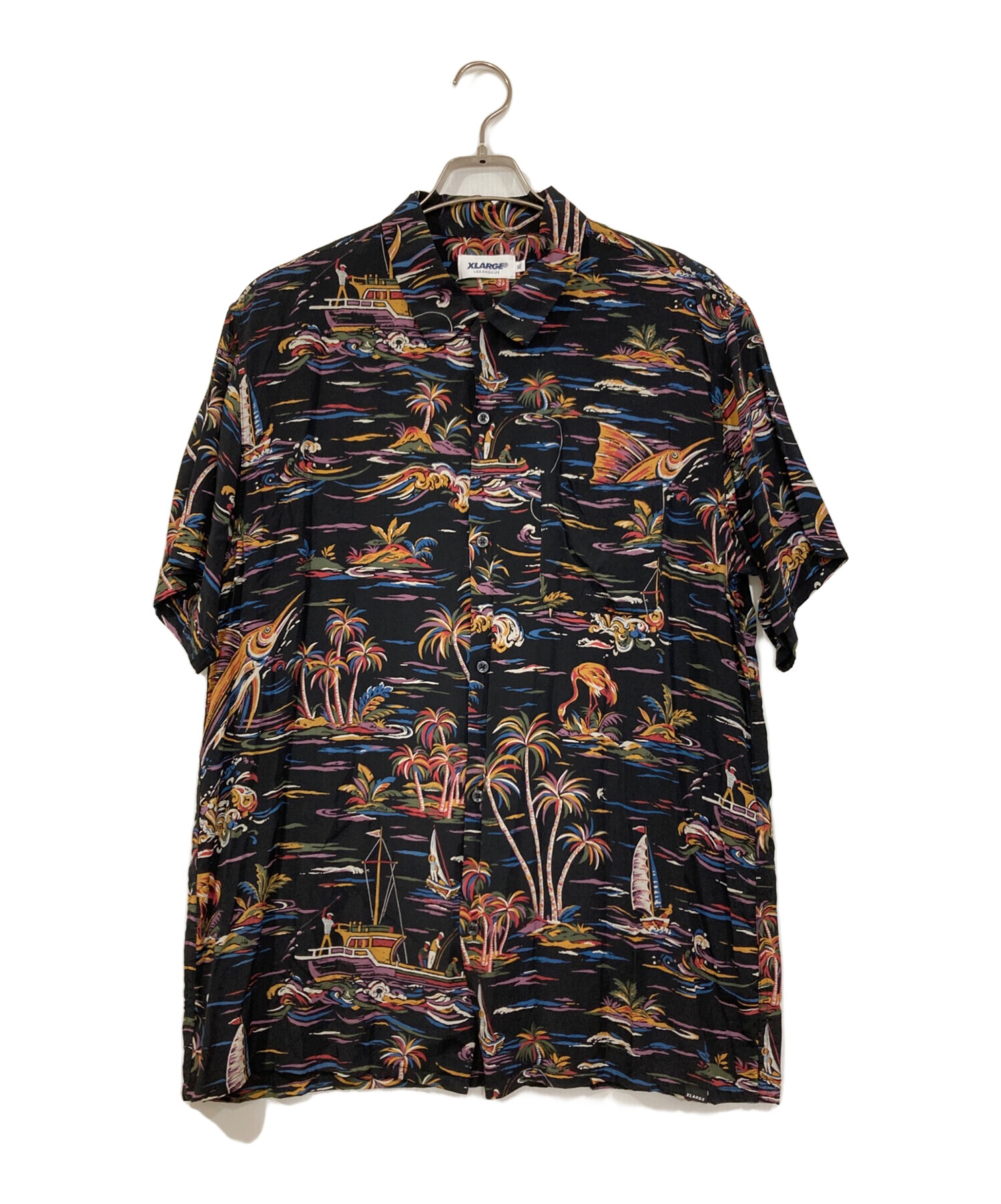 中古・古着通販】X-LARGE (エクストララージ) アロハシャツ ブラック 