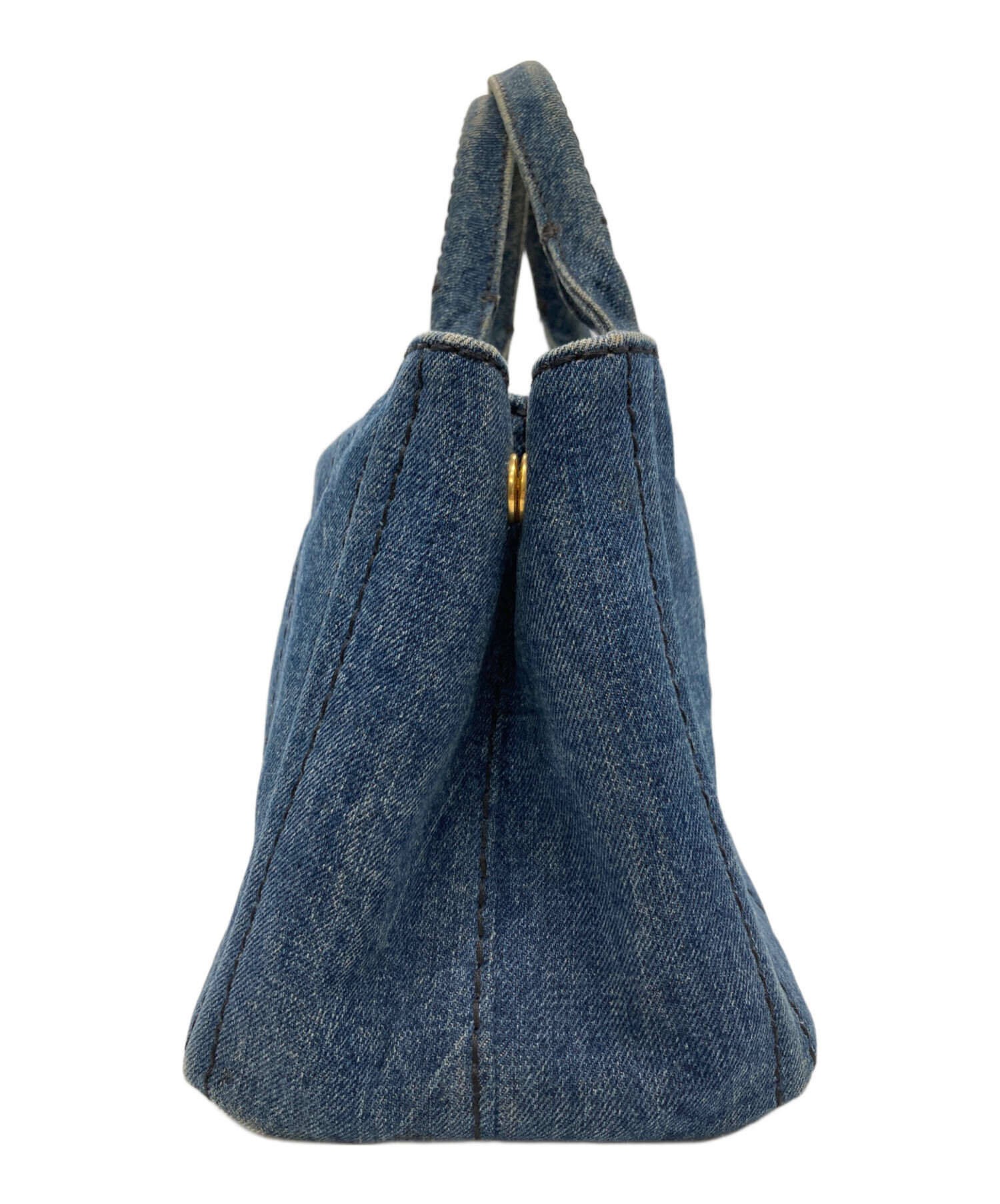 中古・古着通販】PRADA (プラダ) カナパデニムハンドバッグ インディゴ