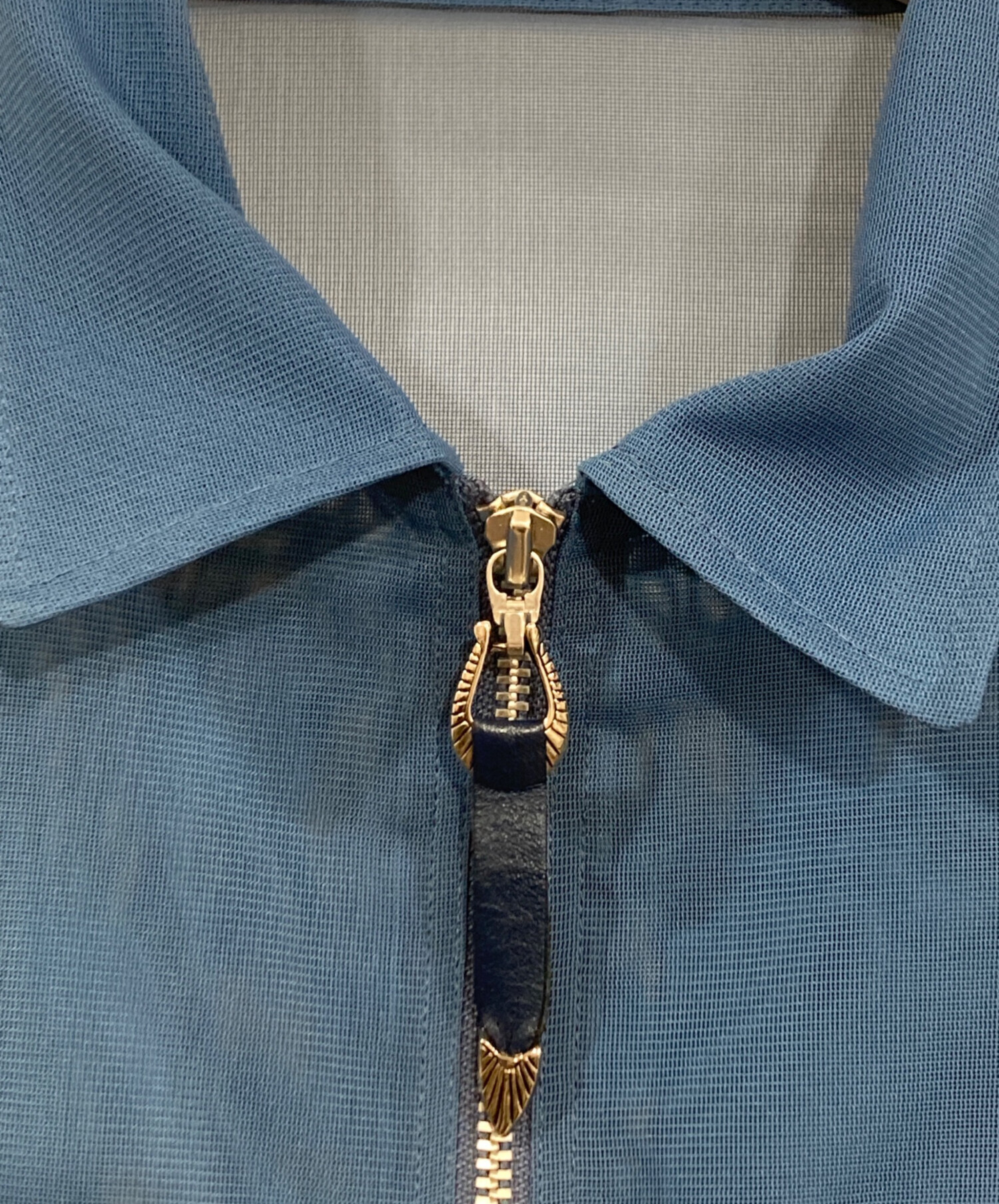 中古・古着通販】TOGA PULLA (トーガ プルラ) メッシュブルゾン ブルー 