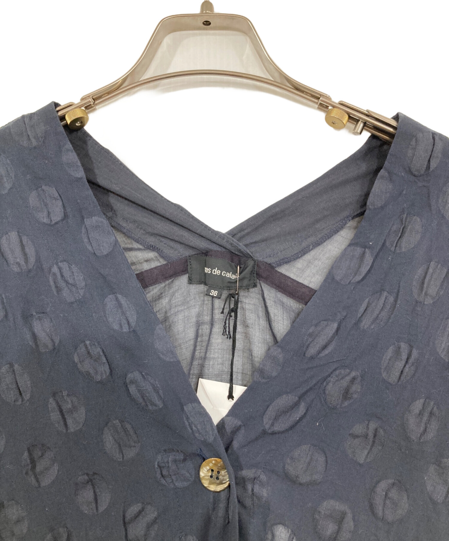中古・古着通販】pas de calais (パドカレ) ドット柄シャツブラウス