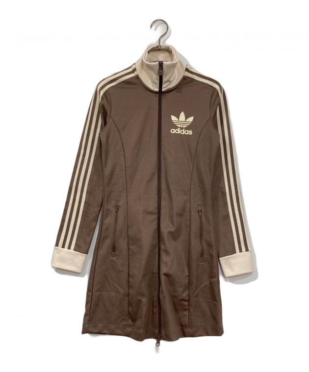 アディダスオリジナルス　トラックトップワンピース　ブラウン 中古・古着通販】adidas (アディダス) スリーストライプス トラック