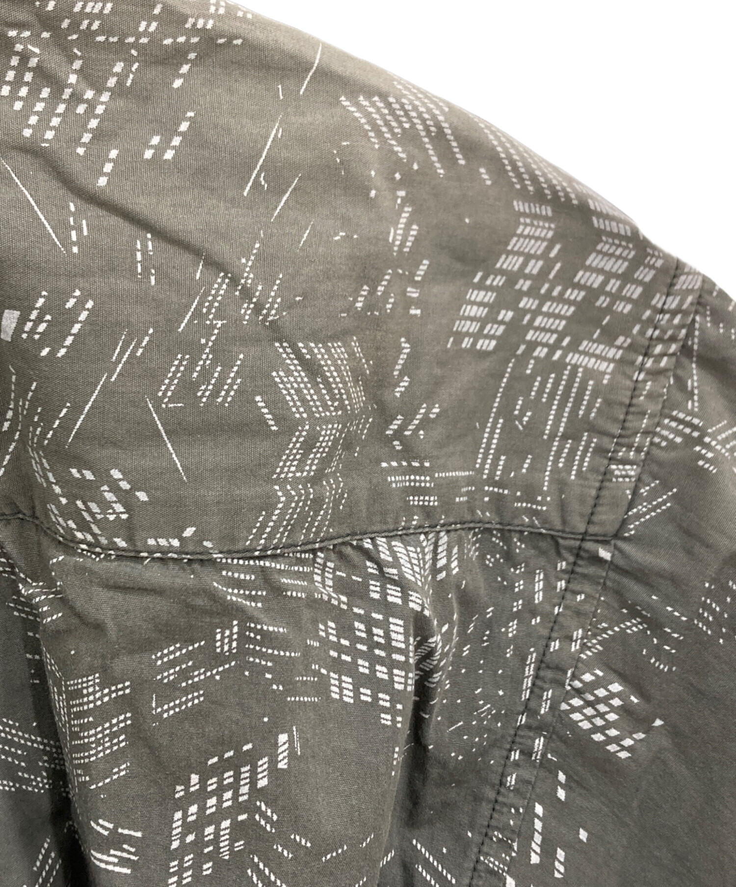 中古・古着通販】stussy (ステューシー) 総柄半袖シャツ グレー サイズ