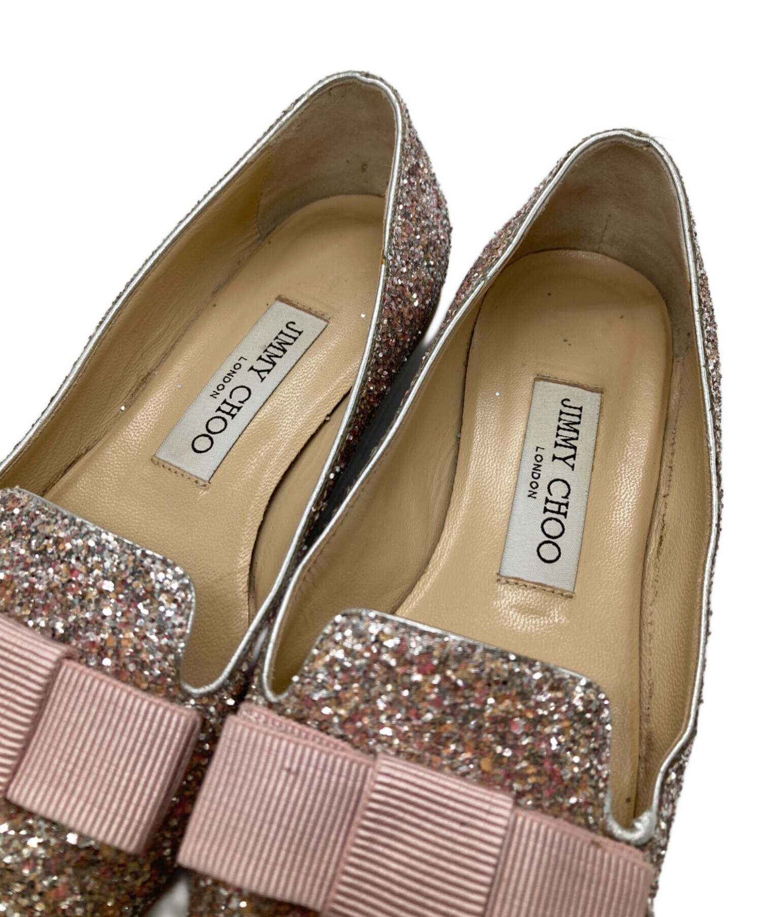 中古・古着通販】JIMMY CHOO (ジミーチュウ) リボンフラットパンプス