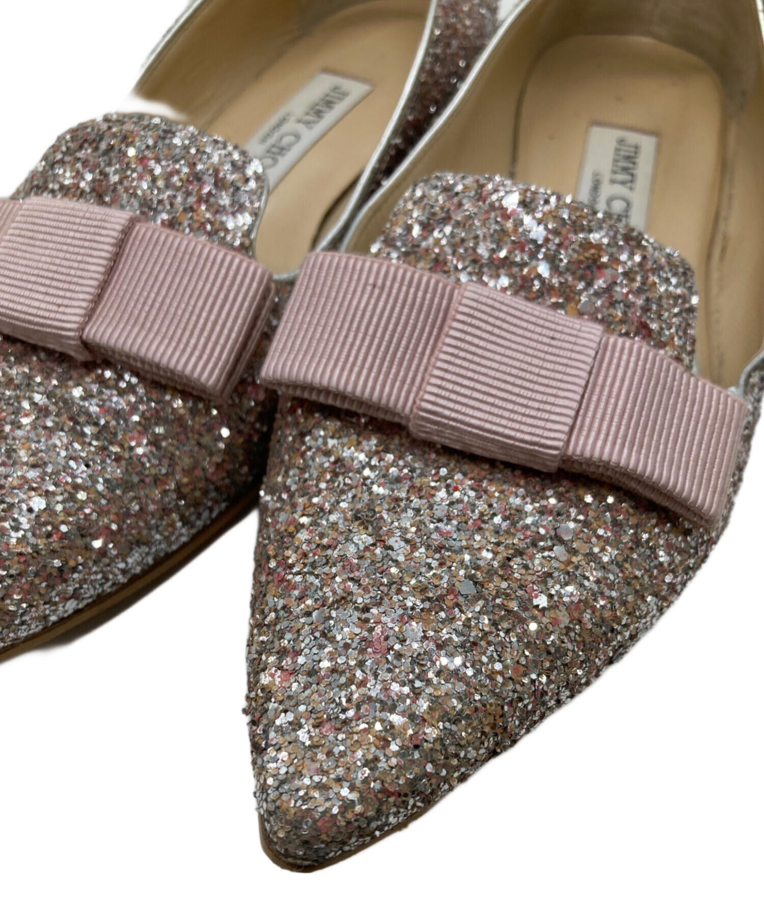 中古・古着通販】JIMMY CHOO (ジミーチュウ) リボンフラットパンプス