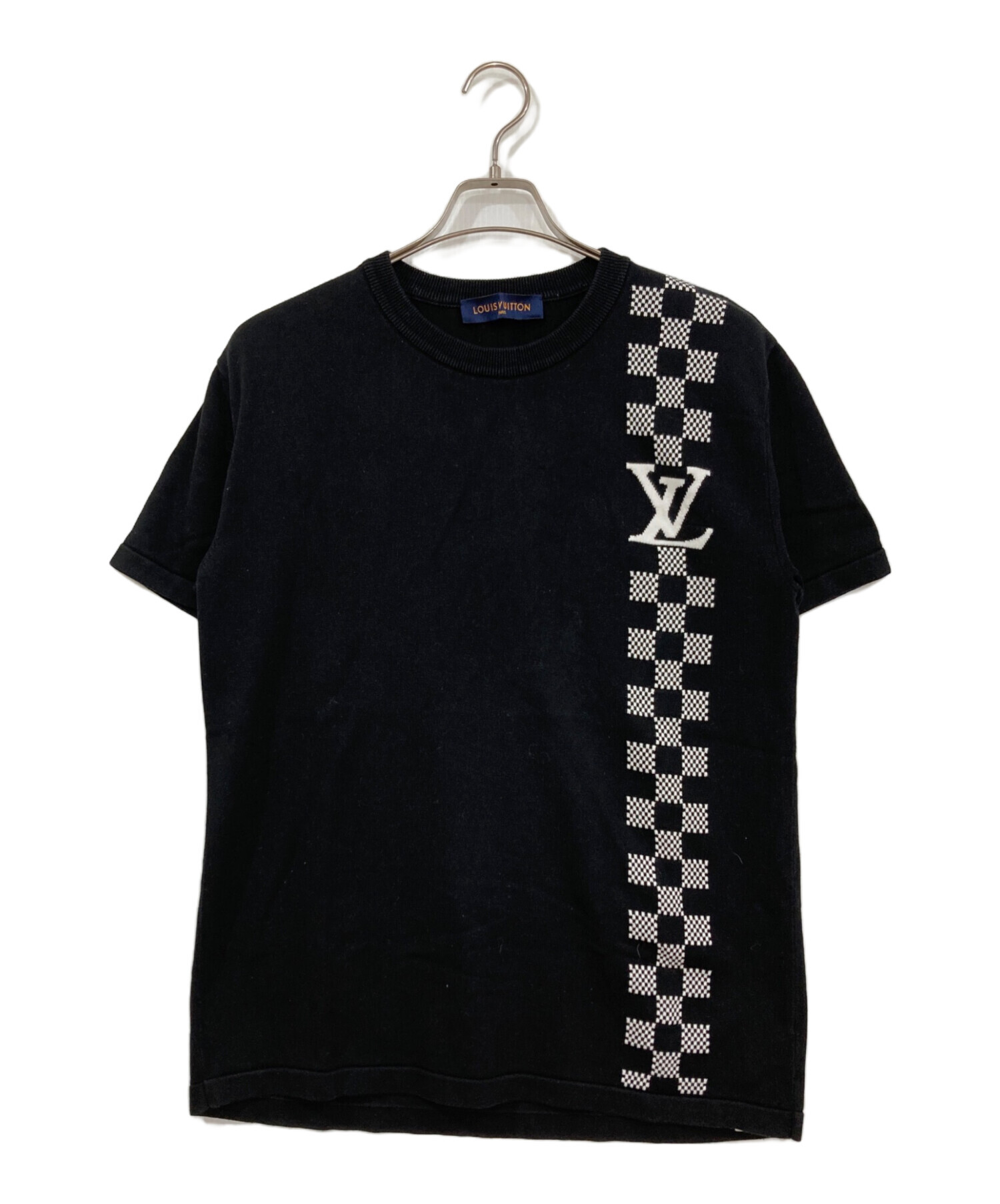 Louis Vuitton ストライプ Tシャツ Mサイズ Louis Vuitton ネイビー Tシャツ 新品タグ付き LV Vers Embellished