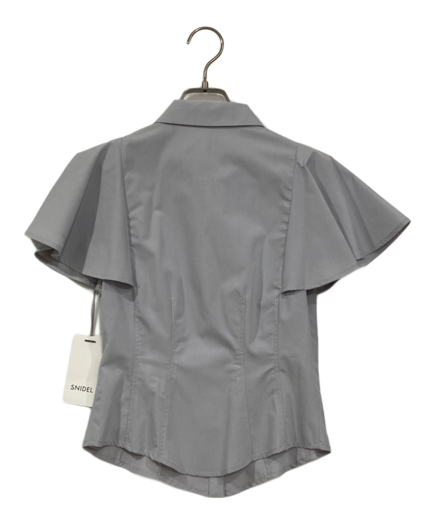 中古・古着通販】Snidel (スナイデル) タイ付きブラウス グレー サイズ 