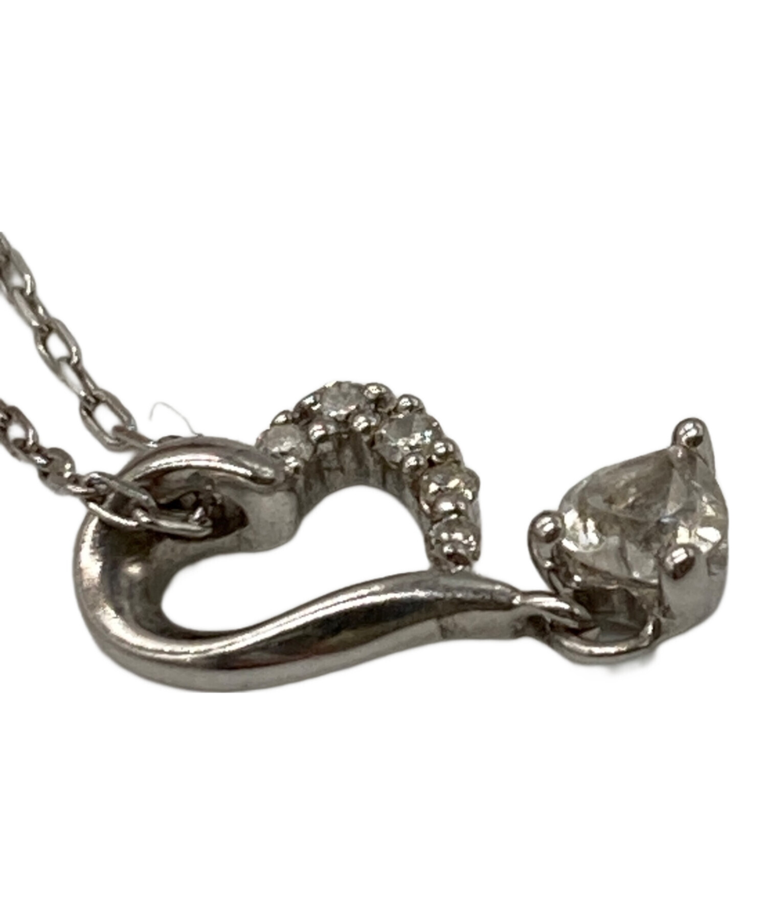 中古・古着通販】4℃ (ヨンドシー) ハートリングネックレス｜ブランド 