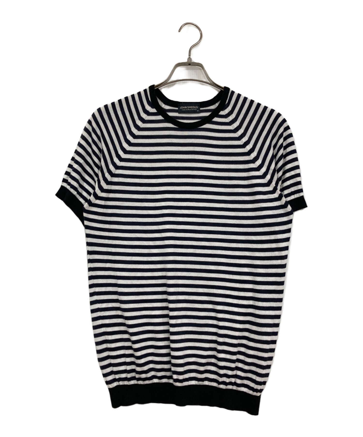 中古・古着通販】JOHN SMEDLEY (ジョンスメドレー) 半袖ボーダーニット 