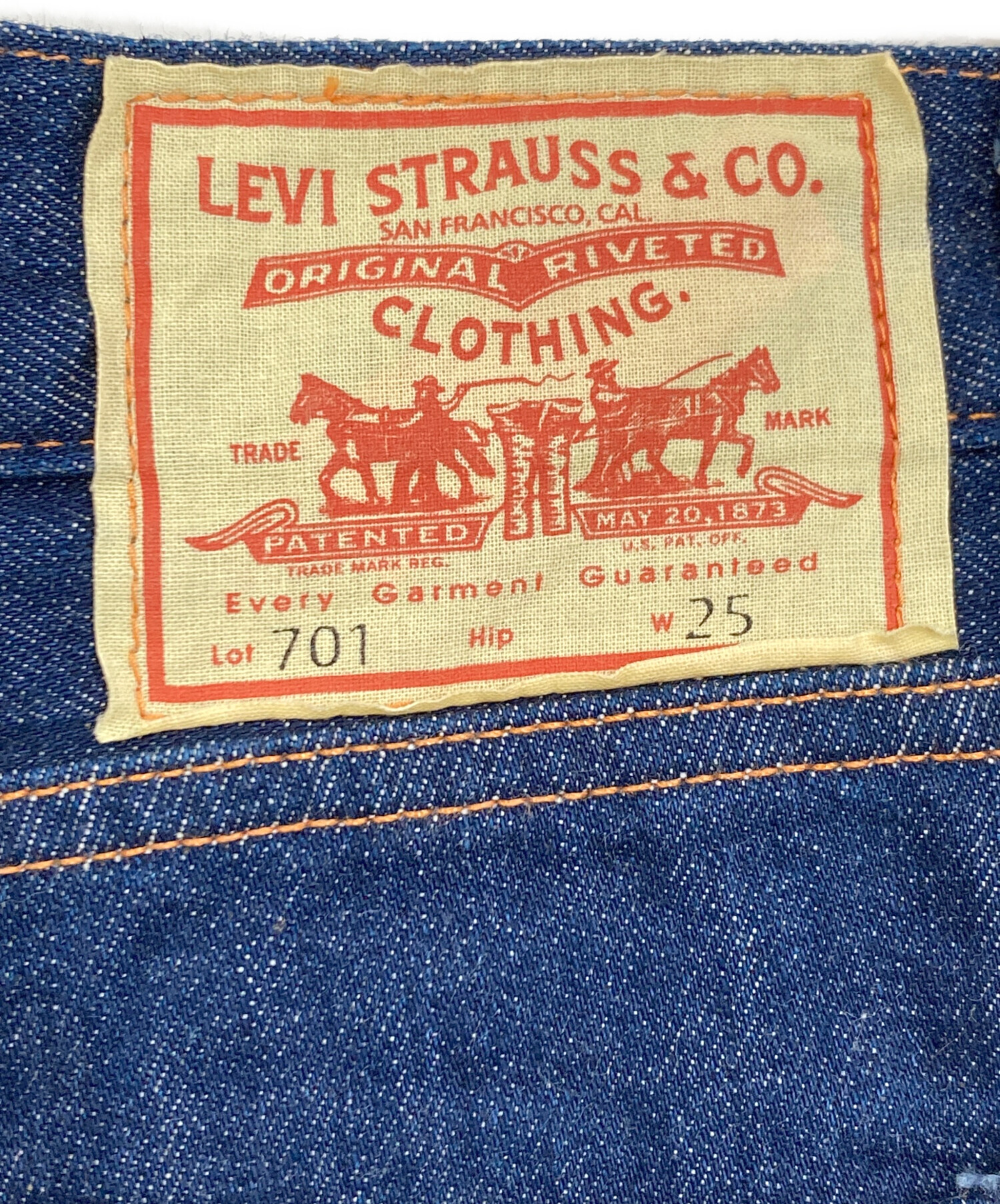リーバイス ヴィンテージクロージング 701 w25 極美品✨ リーバイス