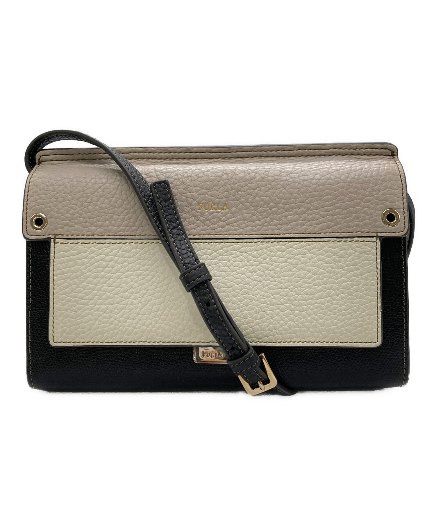 中古・古着通販】FURLA (フルラ) ショルダーウォレット ブラック 