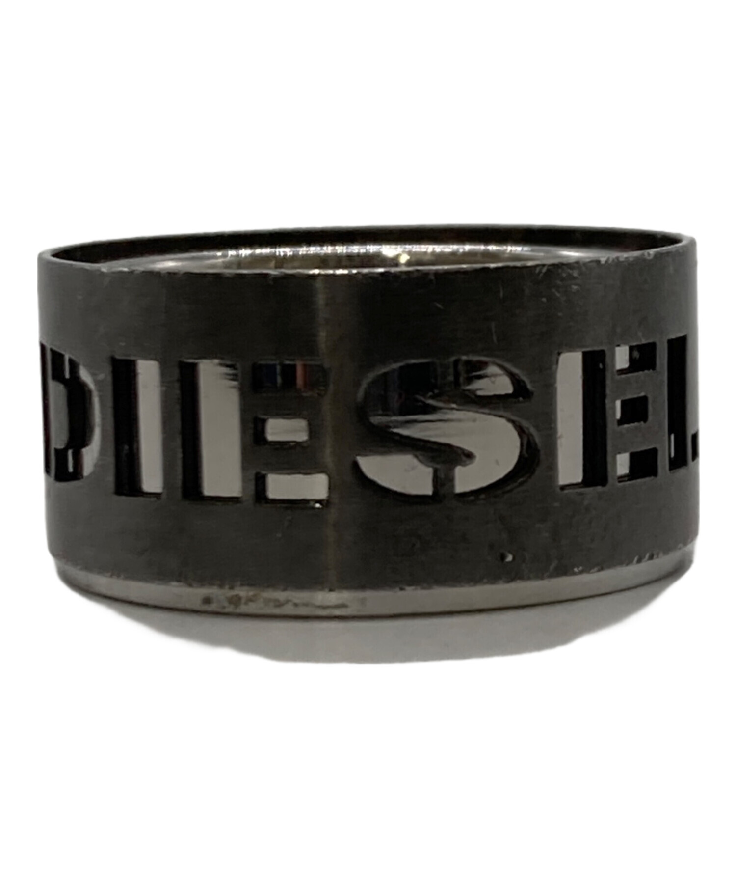 中古・古着通販】DIESEL (ディーゼル) ロゴスチールリング シルバー 