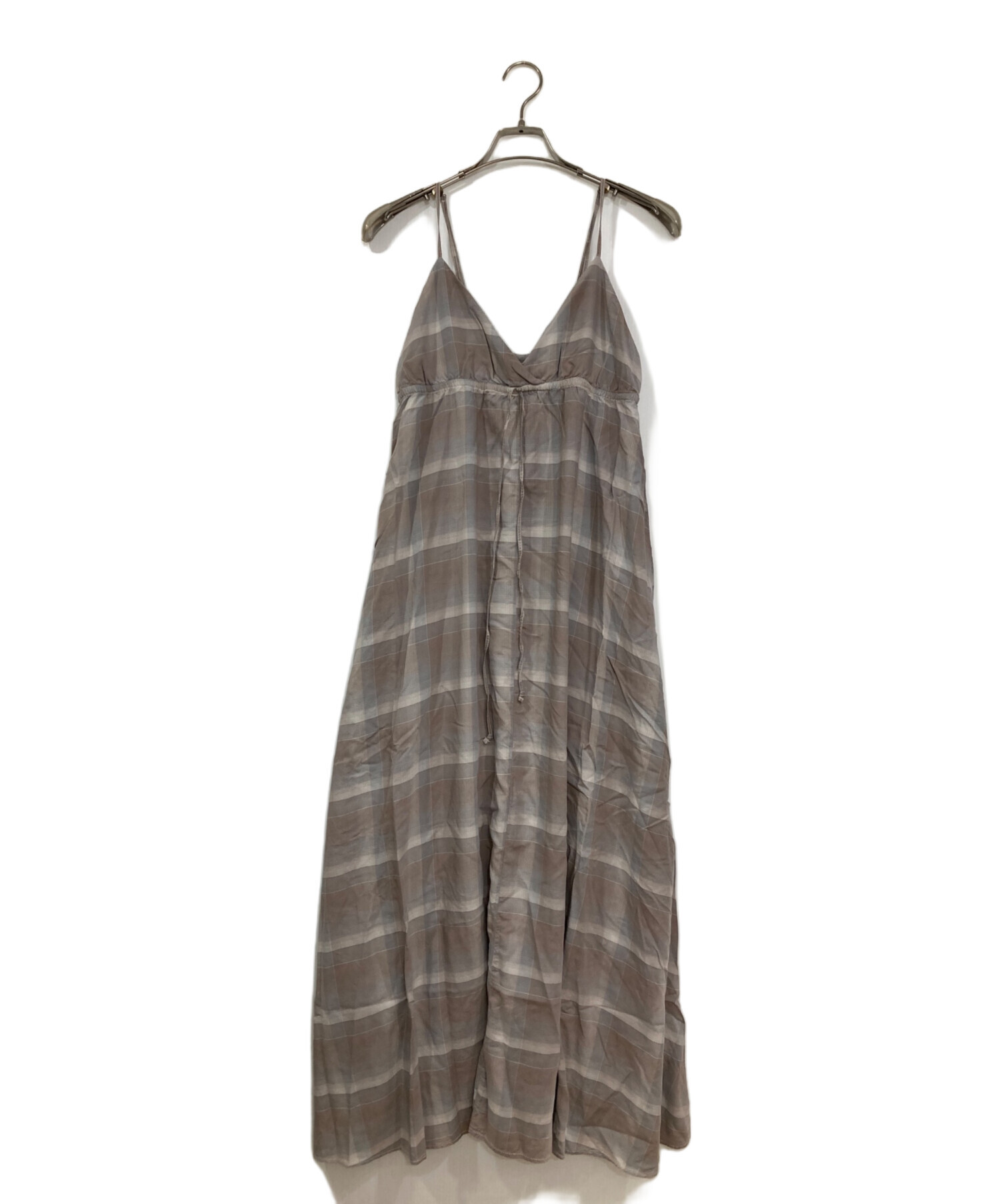 中古・古着通販】REMI RELIEF (レミレリーフ) CHECK CAMI DRESS
