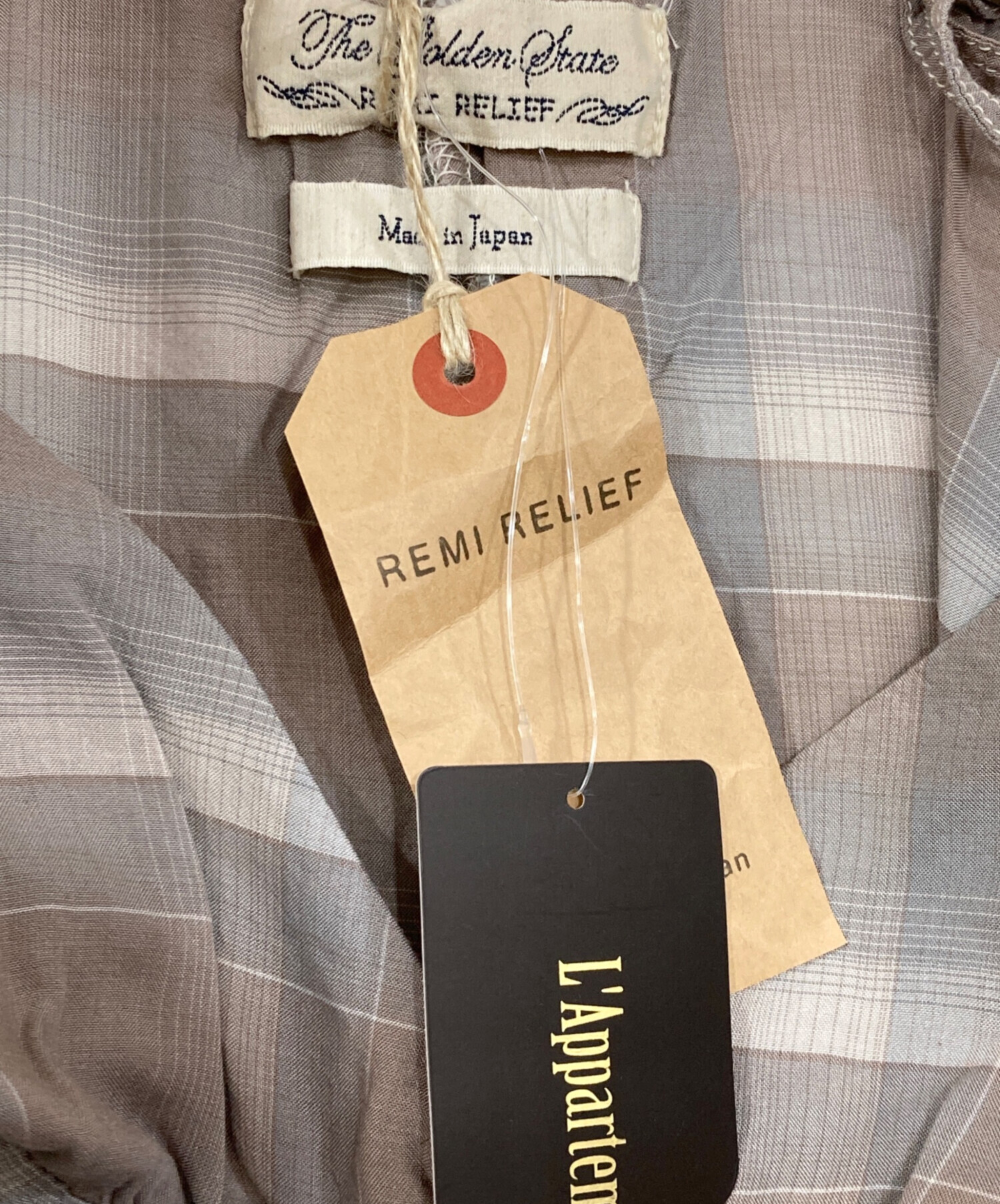 中古・古着通販】REMI RELIEF (レミレリーフ) CHECK CAMI DRESS