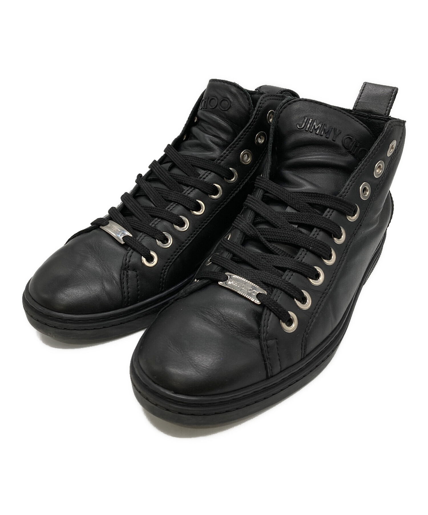 中古・古着通販】JIMMY CHOO (ジミーチュウ) レザーハイカット 