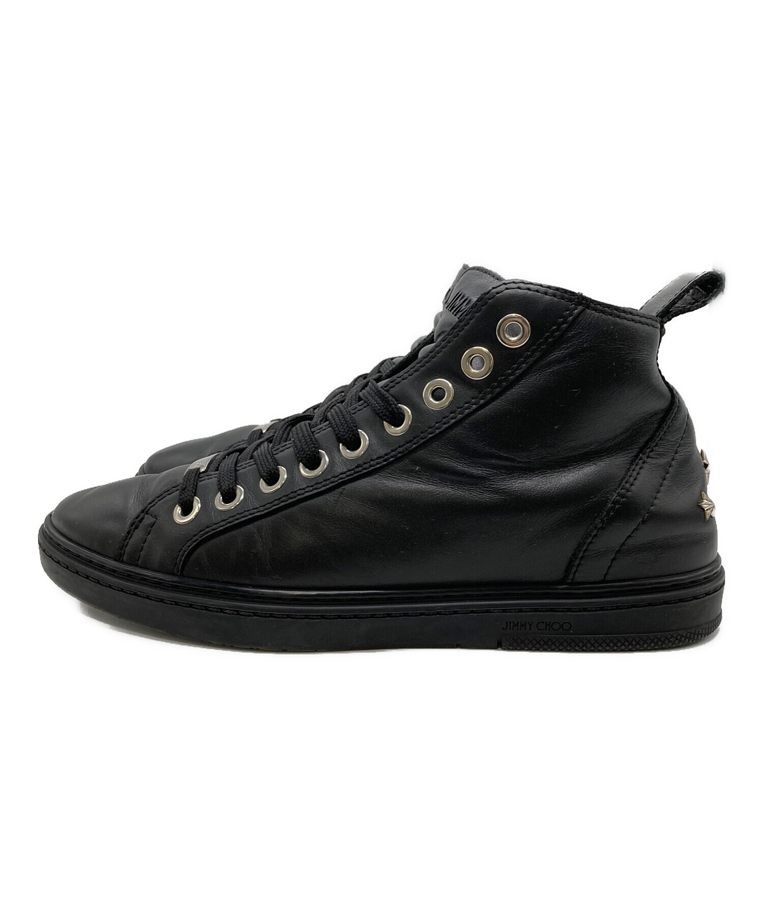 中古・古着通販】JIMMY CHOO (ジミーチュウ) レザーハイカット 