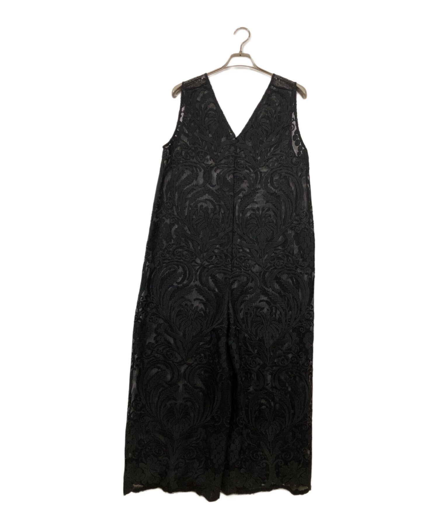 中古・古着通販】Ameri (アメリ) CHLOE V NECK ROMPERS ブラック 