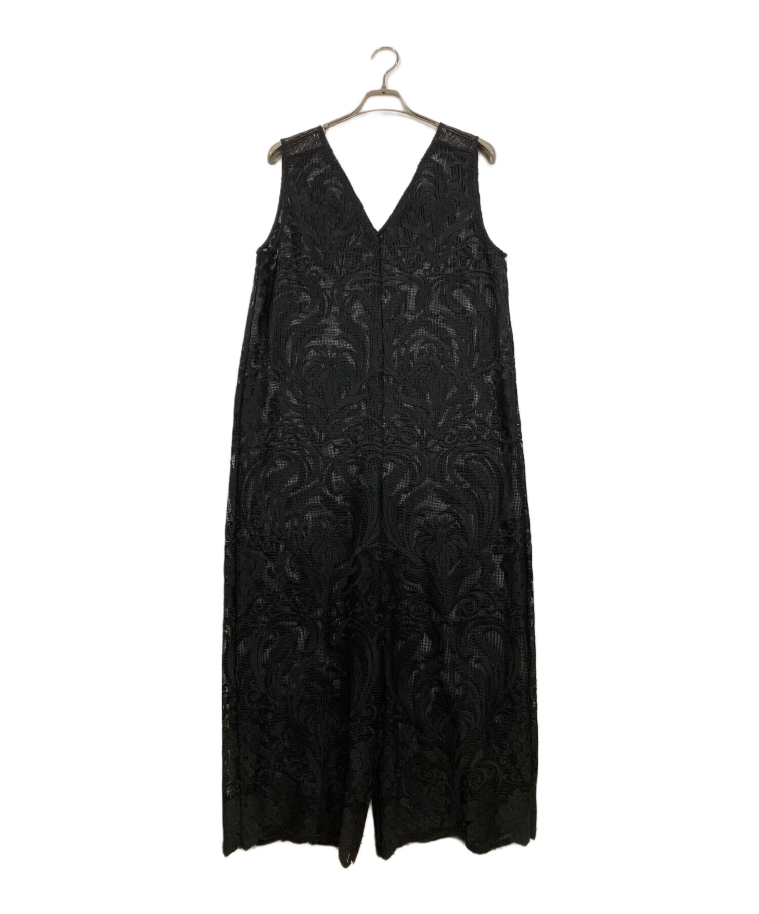 中古・古着通販】Ameri (アメリ) CHLOE V NECK ROMPERS ブラック 