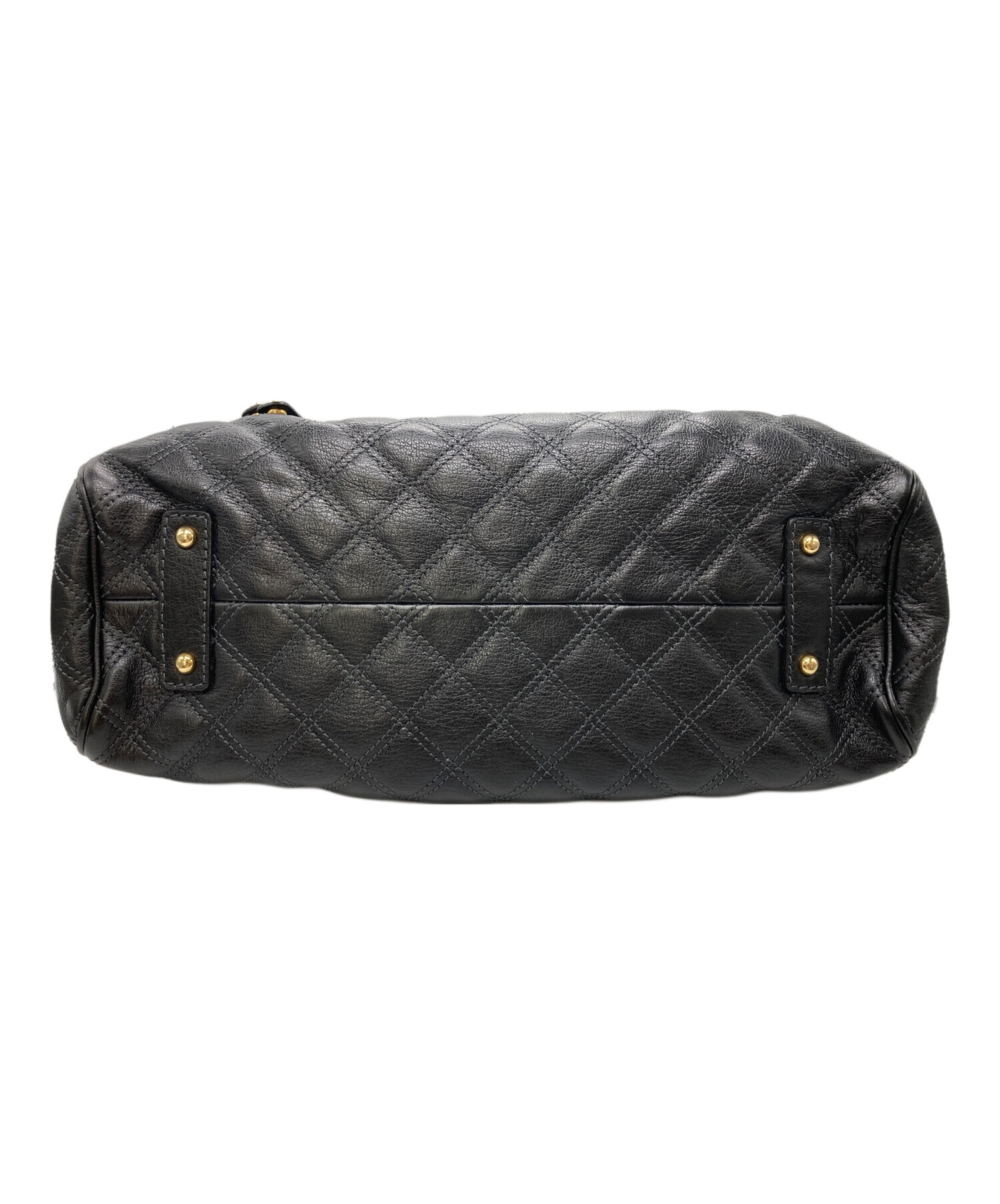 極美品 マークジェイコブス ハンドバッグ 2way キルティング がま口 黒 中古・古着通販】MARC JACOBS (マークジェイコブス) がま口