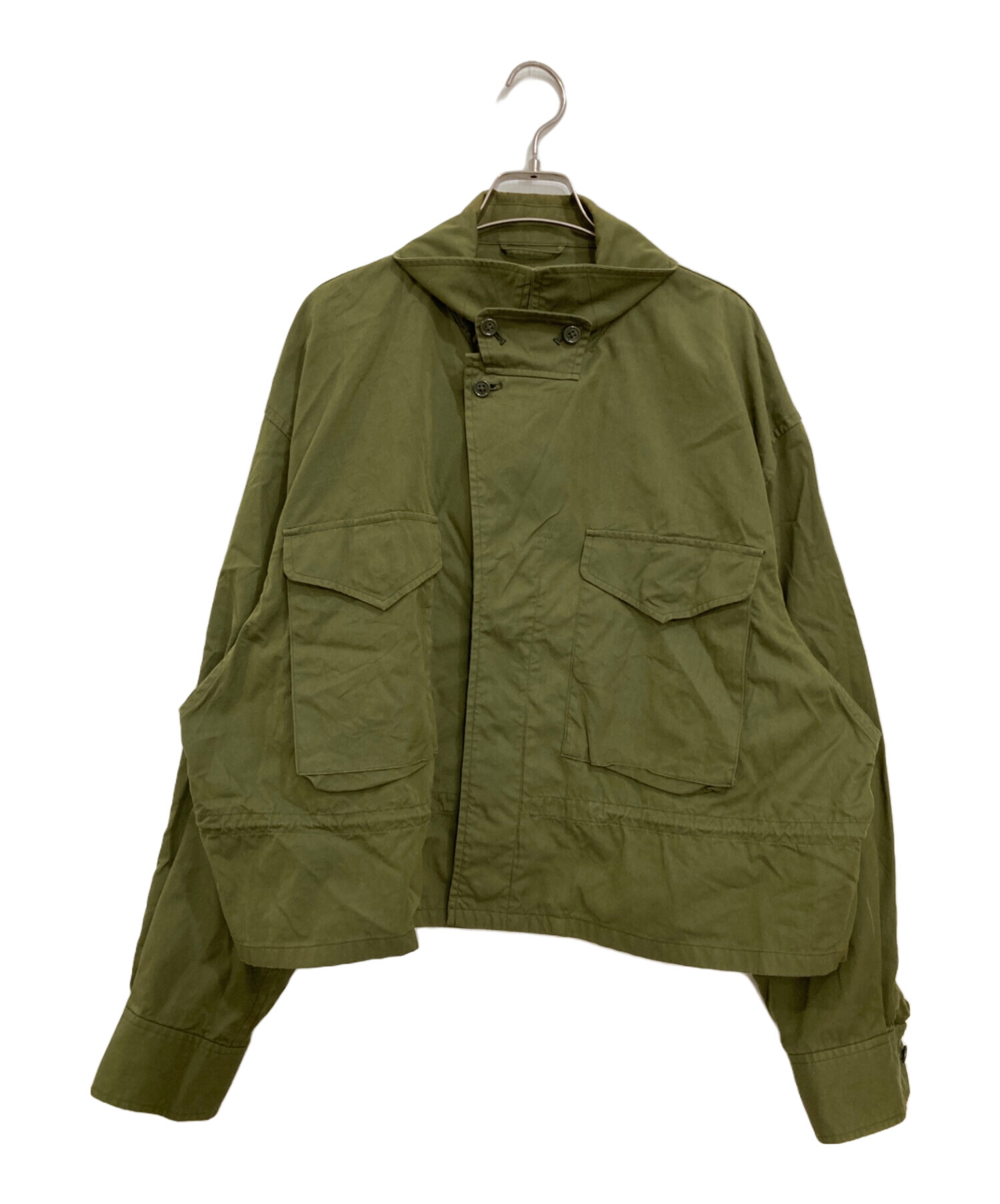 blurhms ブラームス ブルゾン（その他） L カーキ 【古着】【中古】【送料無料】 中古・古着通販】blurhms (ブラームス) ショート丈ミリタリー