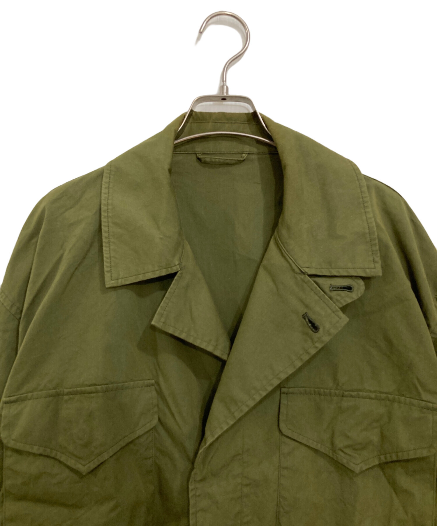 blurhms ブラームス ブルゾン（その他） L カーキ 【古着】【中古】【送料無料】 中古・古着通販】blurhms (ブラームス) ショート丈ミリタリー
