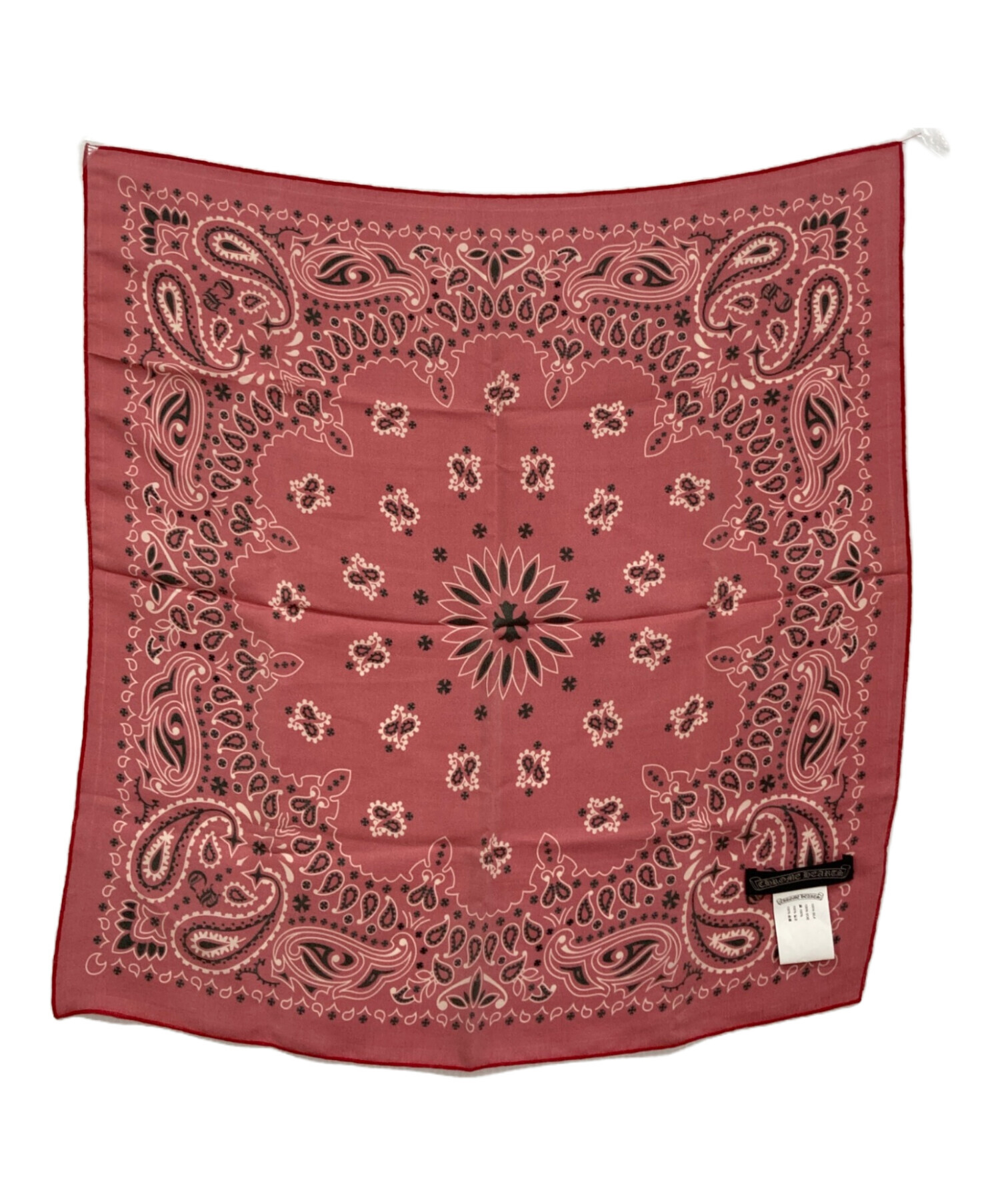 中古・古着通販】CHROME HEARTS (クロムハーツ) シルクスカーフ レッド